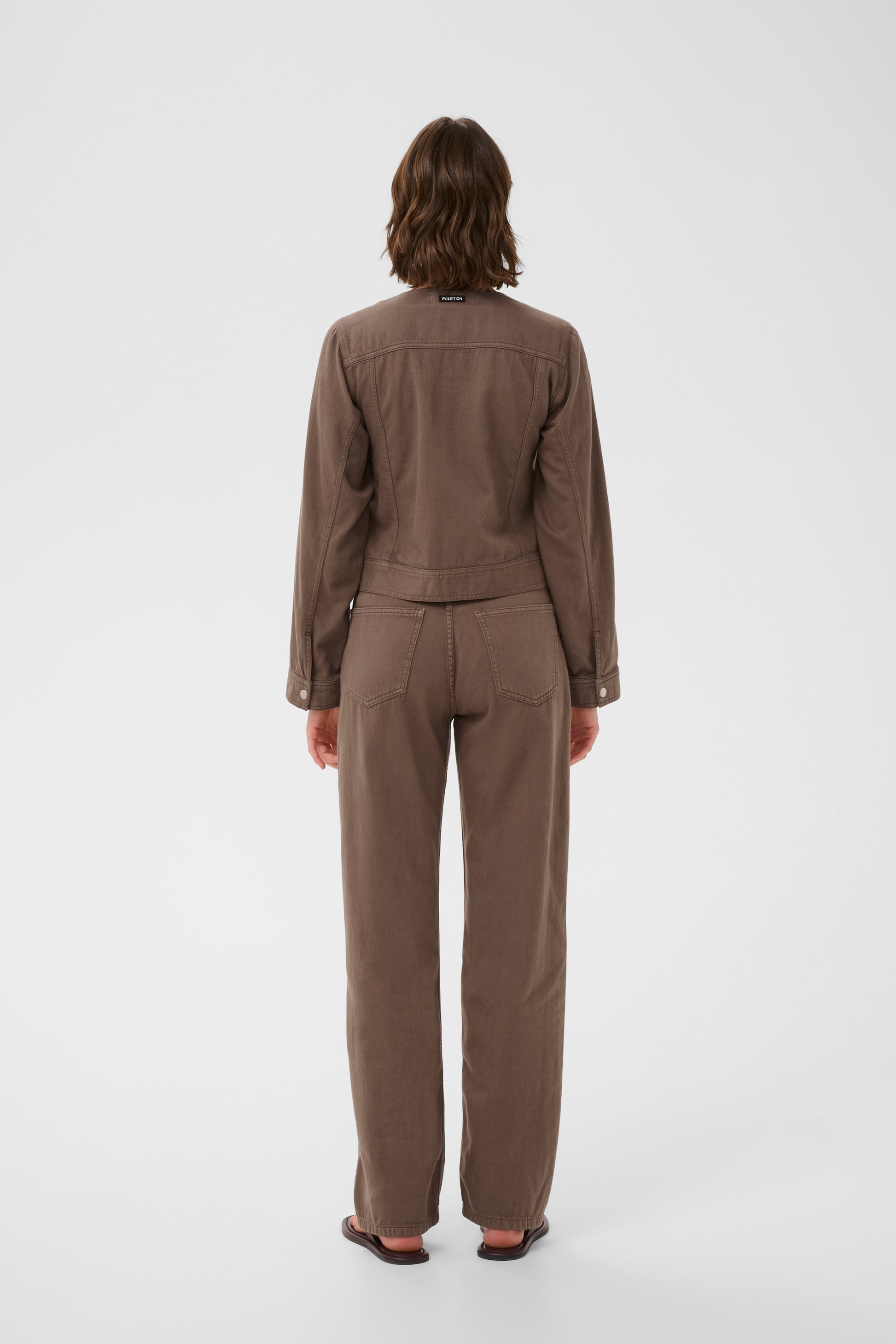 INwear Gladys  Denim brown cropped jacket 