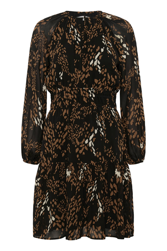 InWear Averie Short Dress - Leonora Leopard print style colours