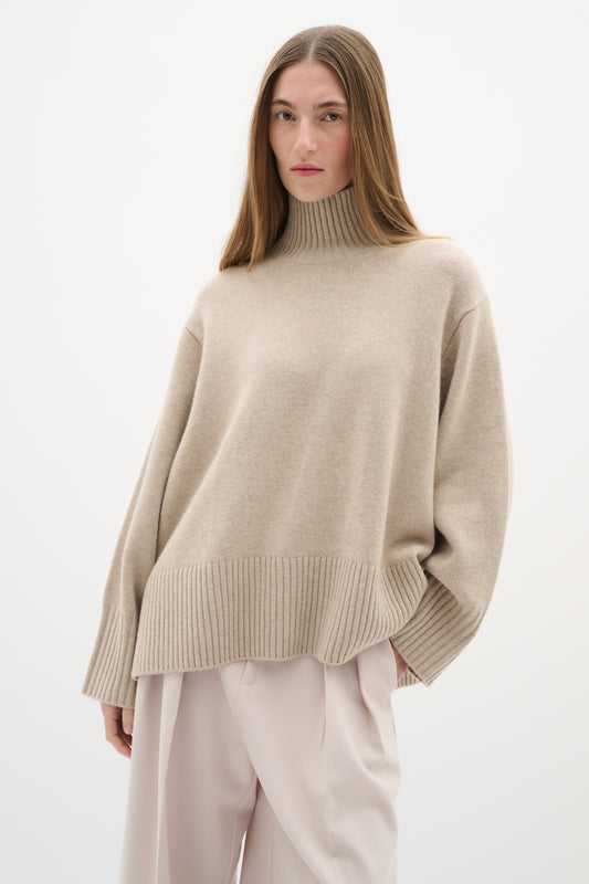 InWear Geal Kaxy Highneck Pullover - Haze Melange - xs