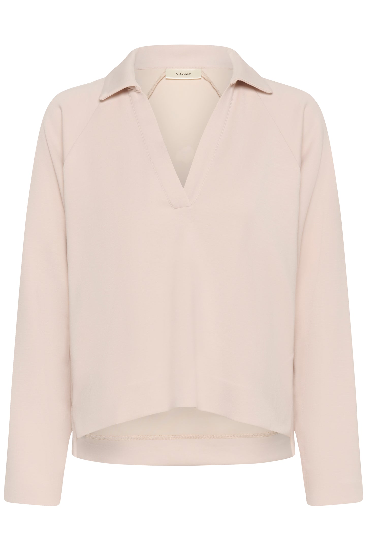 Haze colour InWear Polo Blouse ith long sleeves and v neck