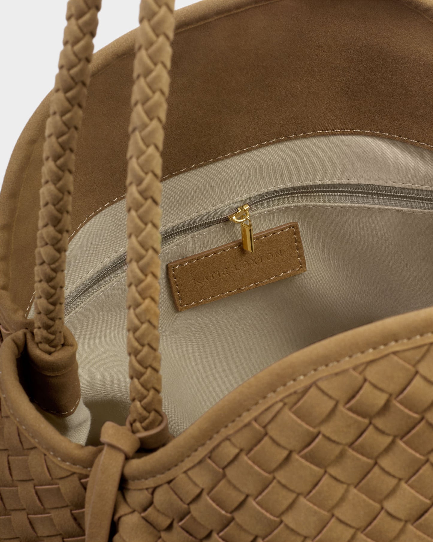 Caramel Nova Woven Large Tote Bag by Katie Loxton