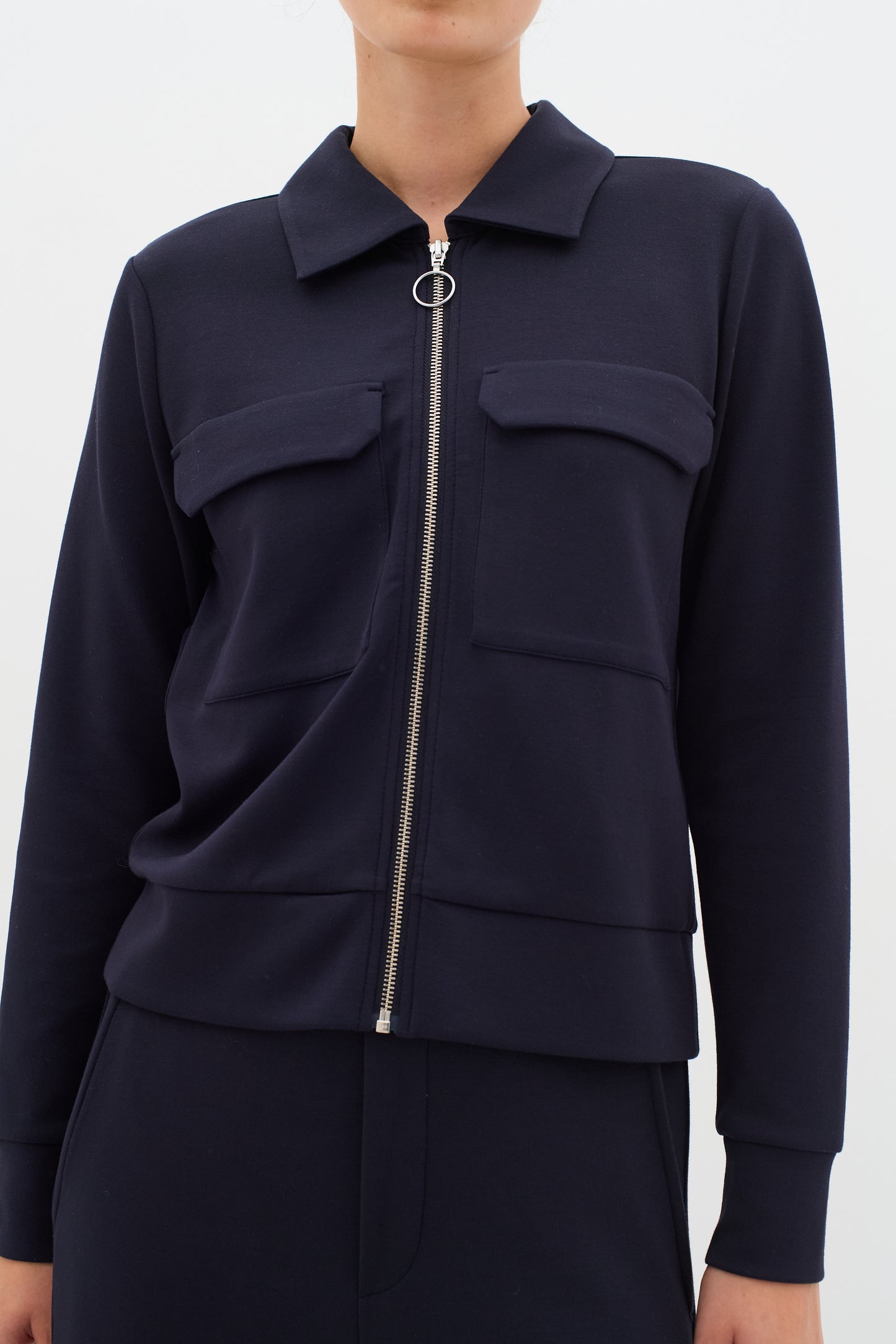 Inwear Becal Cardigan Sweat Jacket in Marine BLue