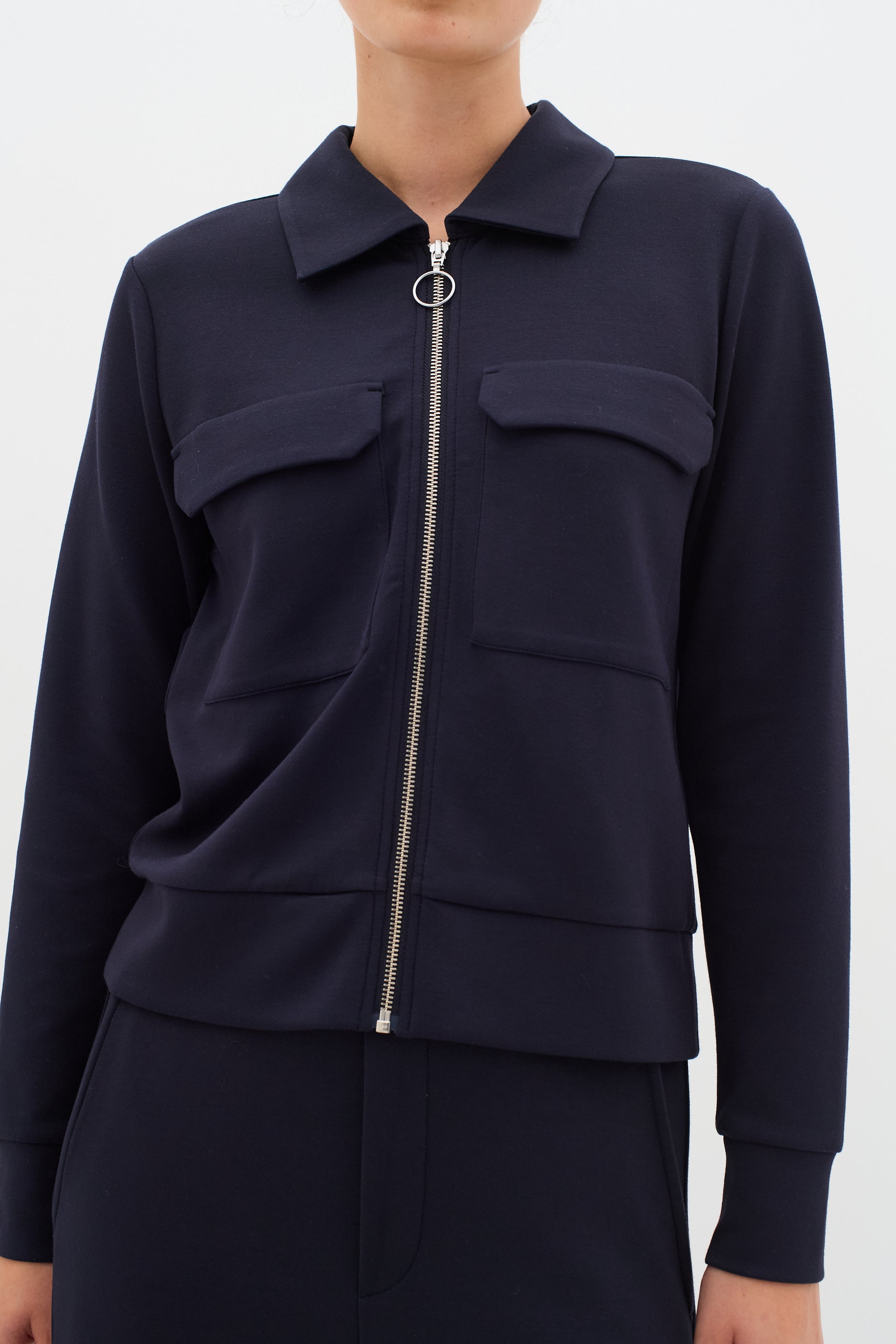 Inwear Becal Cardigan Sweat Jacket in Marine BLue