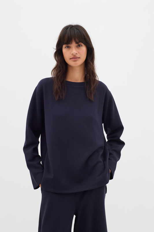 Inwear Gincent Crewneck Jumper in Marine Blue