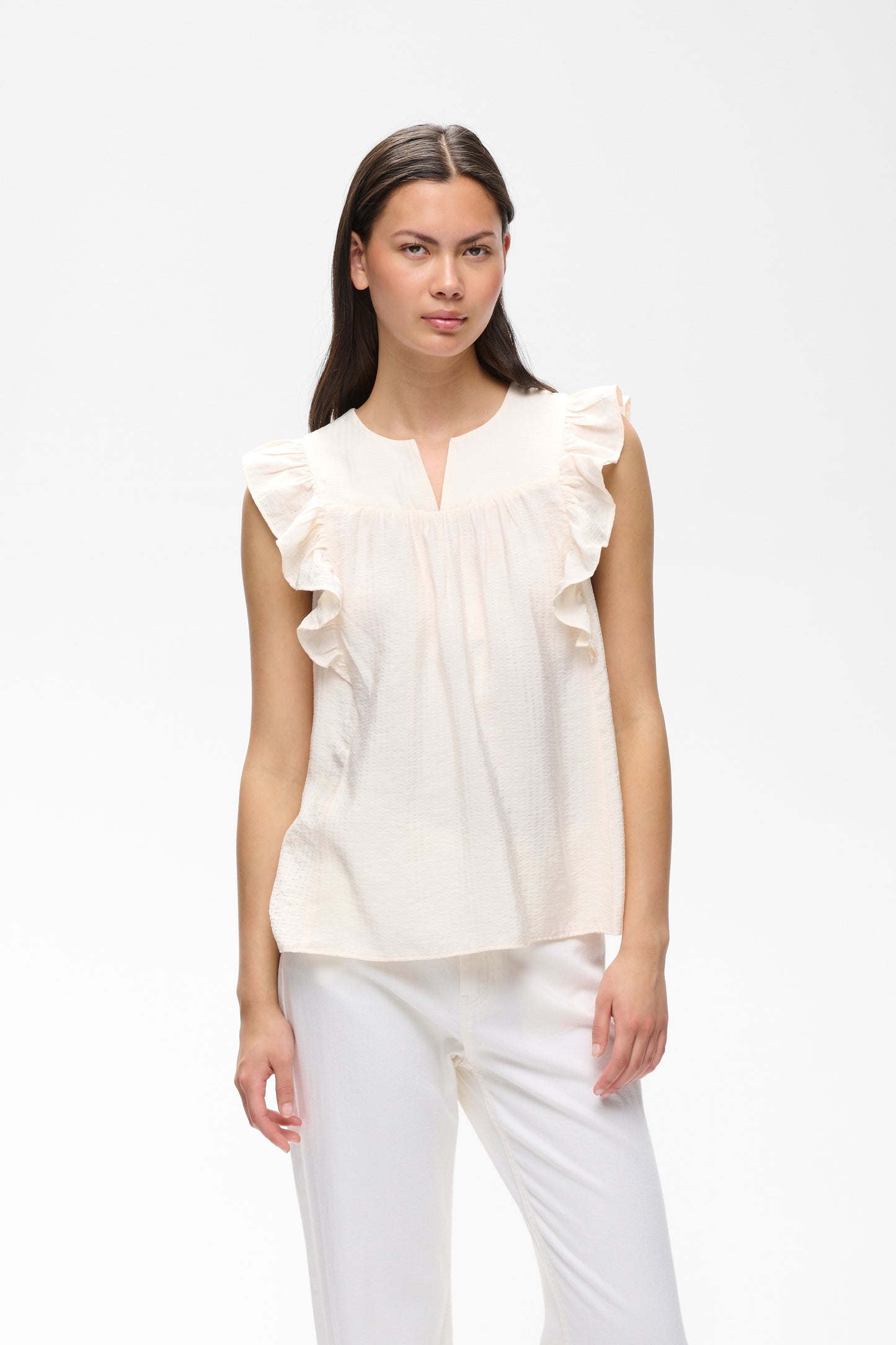 Inwear Short Sleeve Hillary top in a vanilla colour
