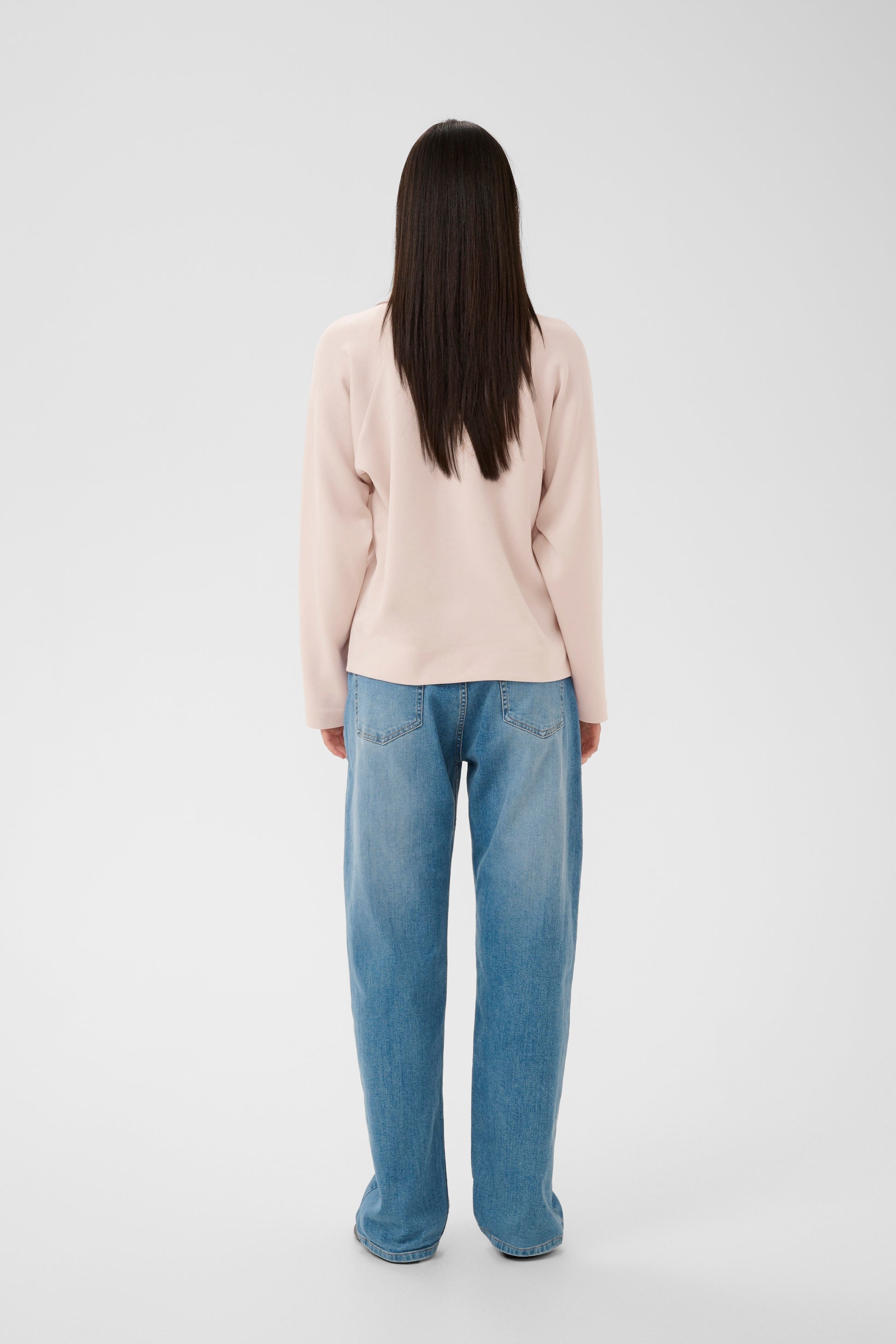 Haze colour InWear Polo Blouse ith long sleeves and v neck