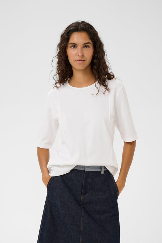 Woman wearing the InWear Sophie White T- Shirt 