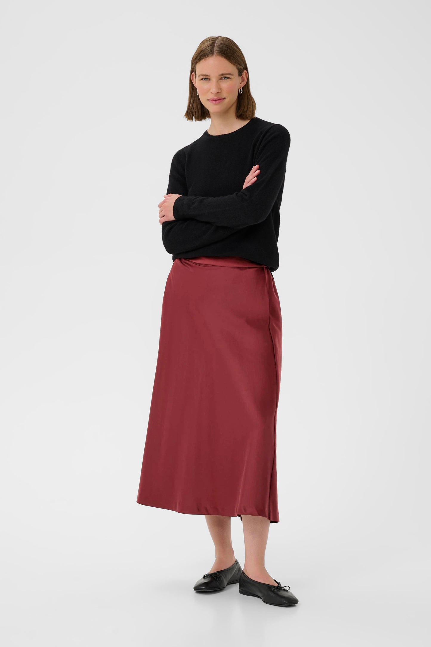 InWear Zilky Skirt - Cabernet - 36-uk-10