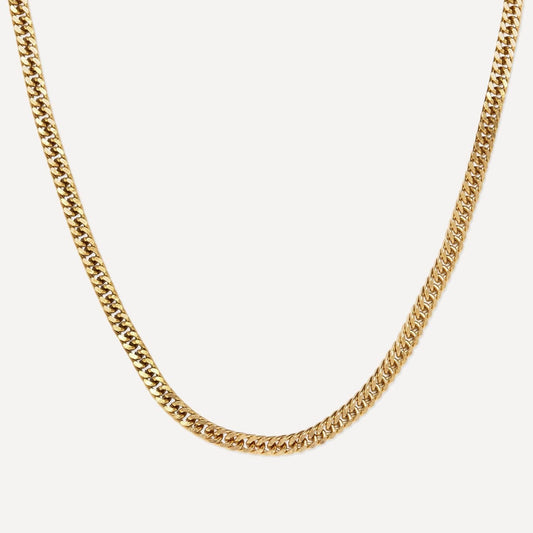 Waterproof Isle Gold Chain in stainless steel with 600 x 5.5mm dimensions, tarnish-resistant and long-lasting.