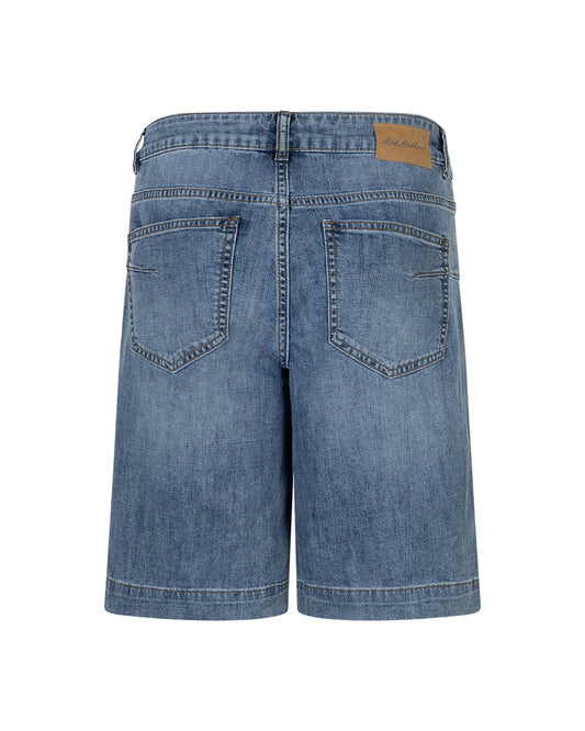 Red Button Kate Bermuda Denim Shorts with scarf womens summer denim