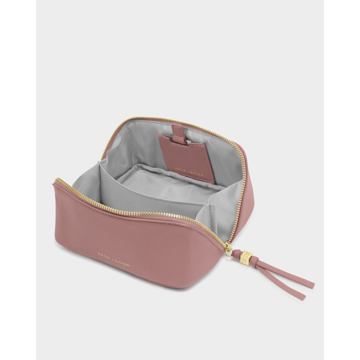 Katie Loxton Fold Out Makeup Bag with Mirror in  deep rose