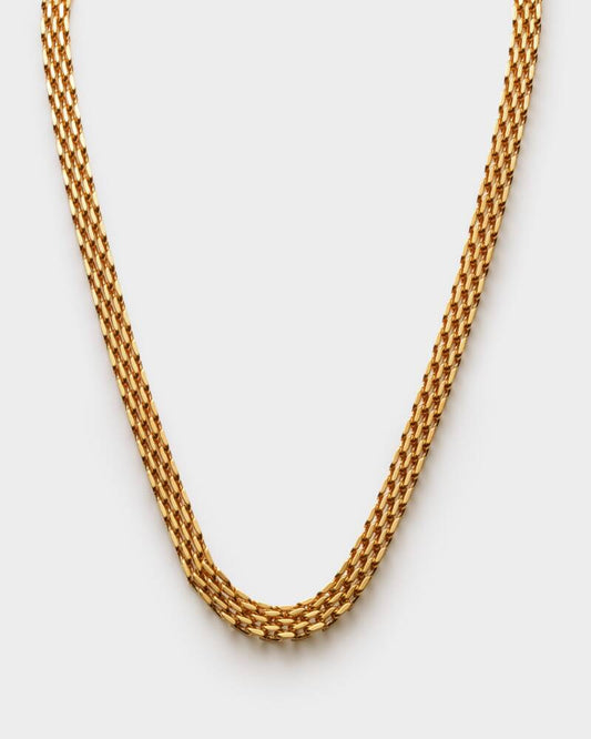 Katie Loxton braid chain necklace in waterproof gold,