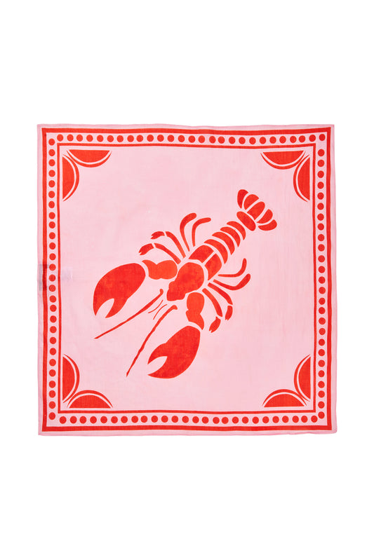 Lollys Laundry Libby Lobster neck scarf in red with playful lobster print