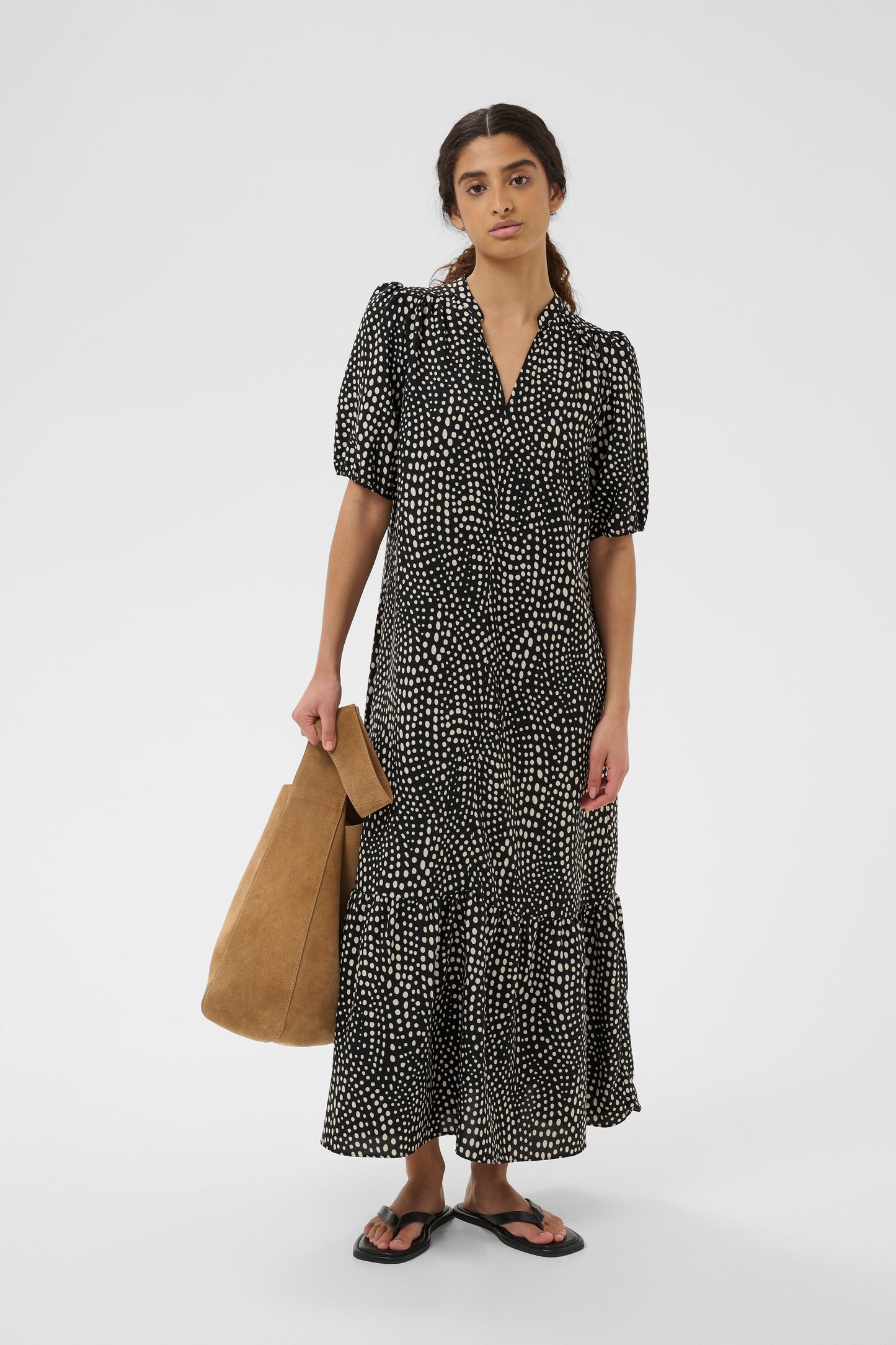 InWear Liberty black and white dot dress