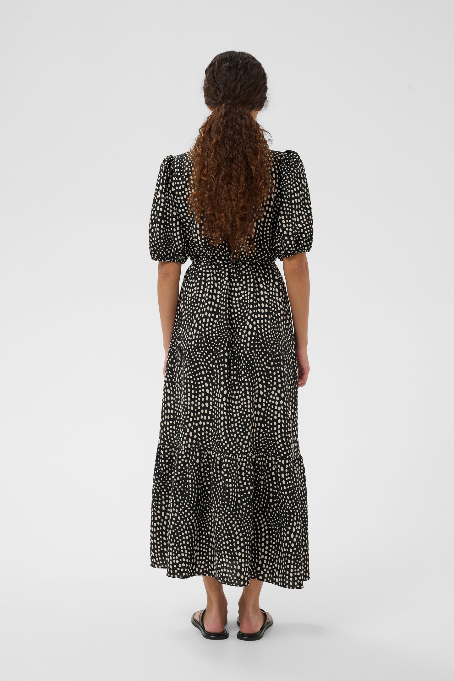 InWear Liberty black and white dot dress