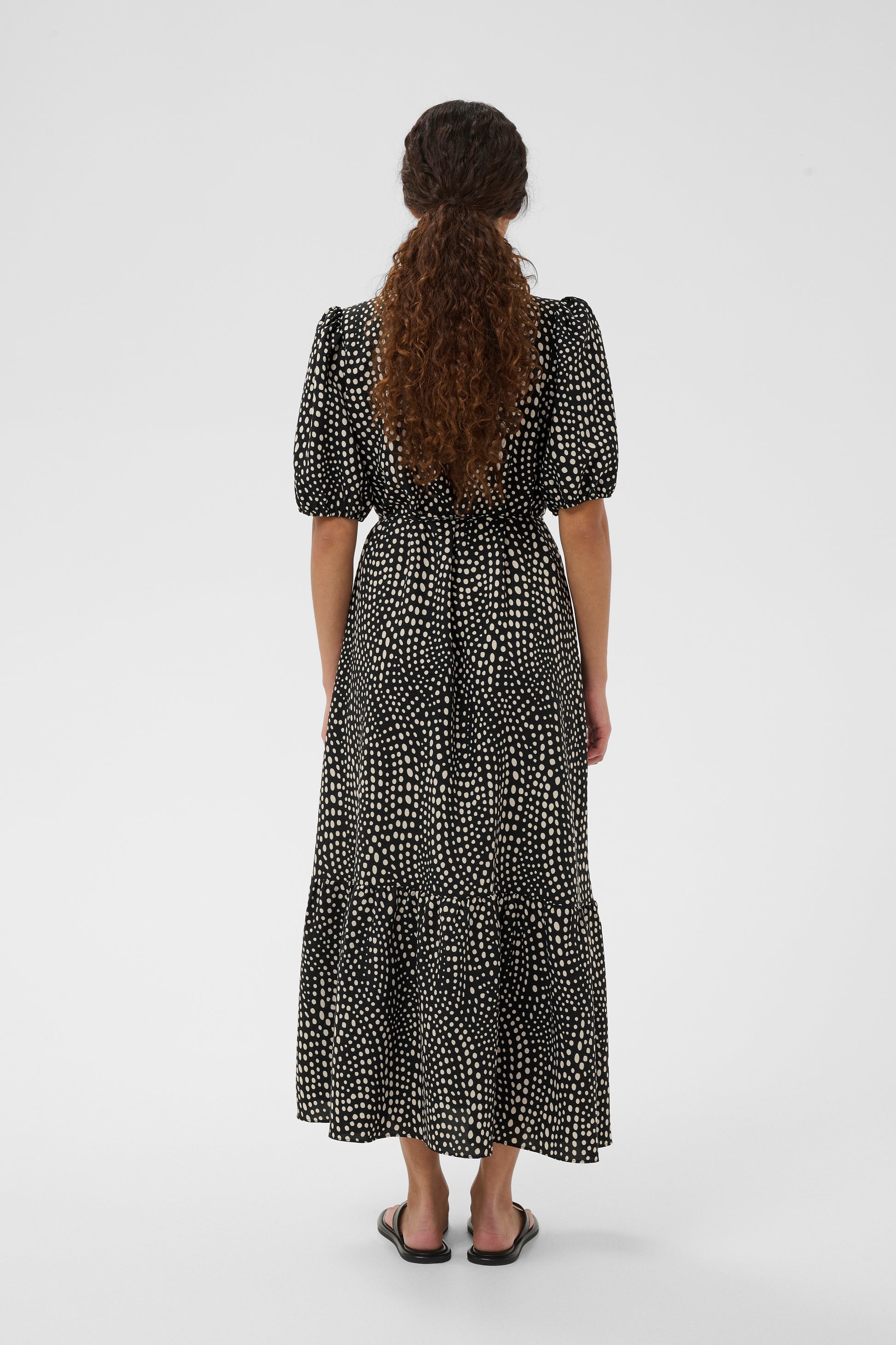 InWear Liberty black and white dot dress