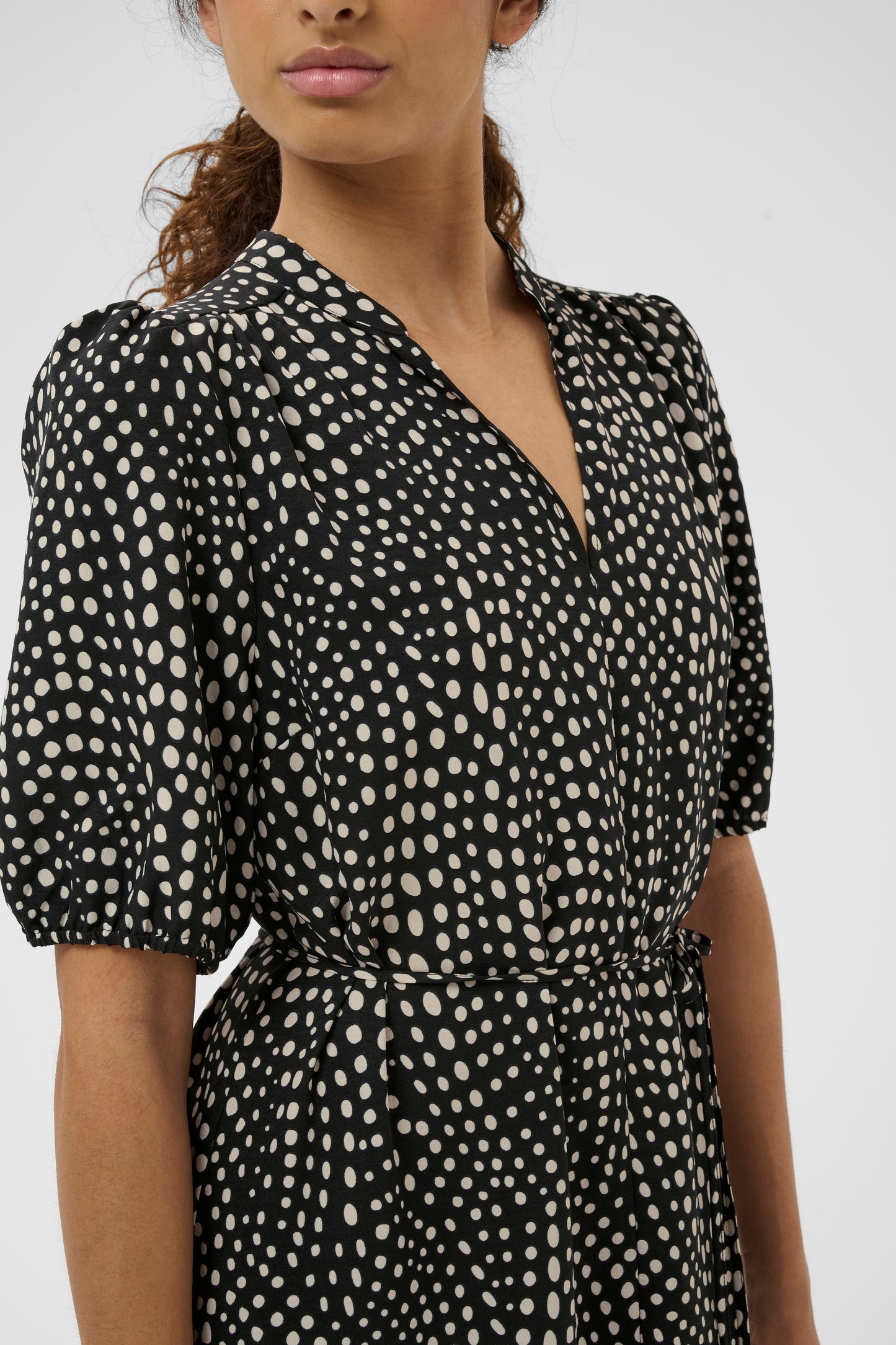 InWear Liberty black and white dot dress