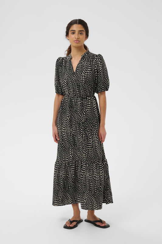 InWear Liberty black and white dot dress