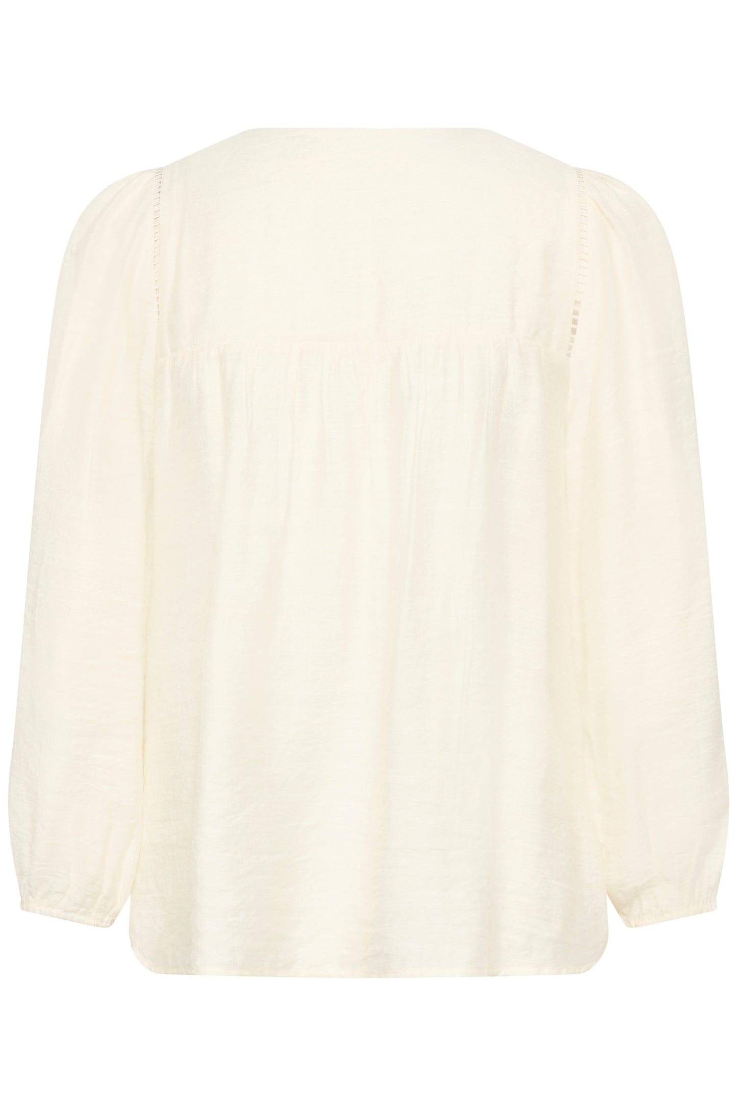 InWear Linnis white blouse with balloon sleeves on a white background