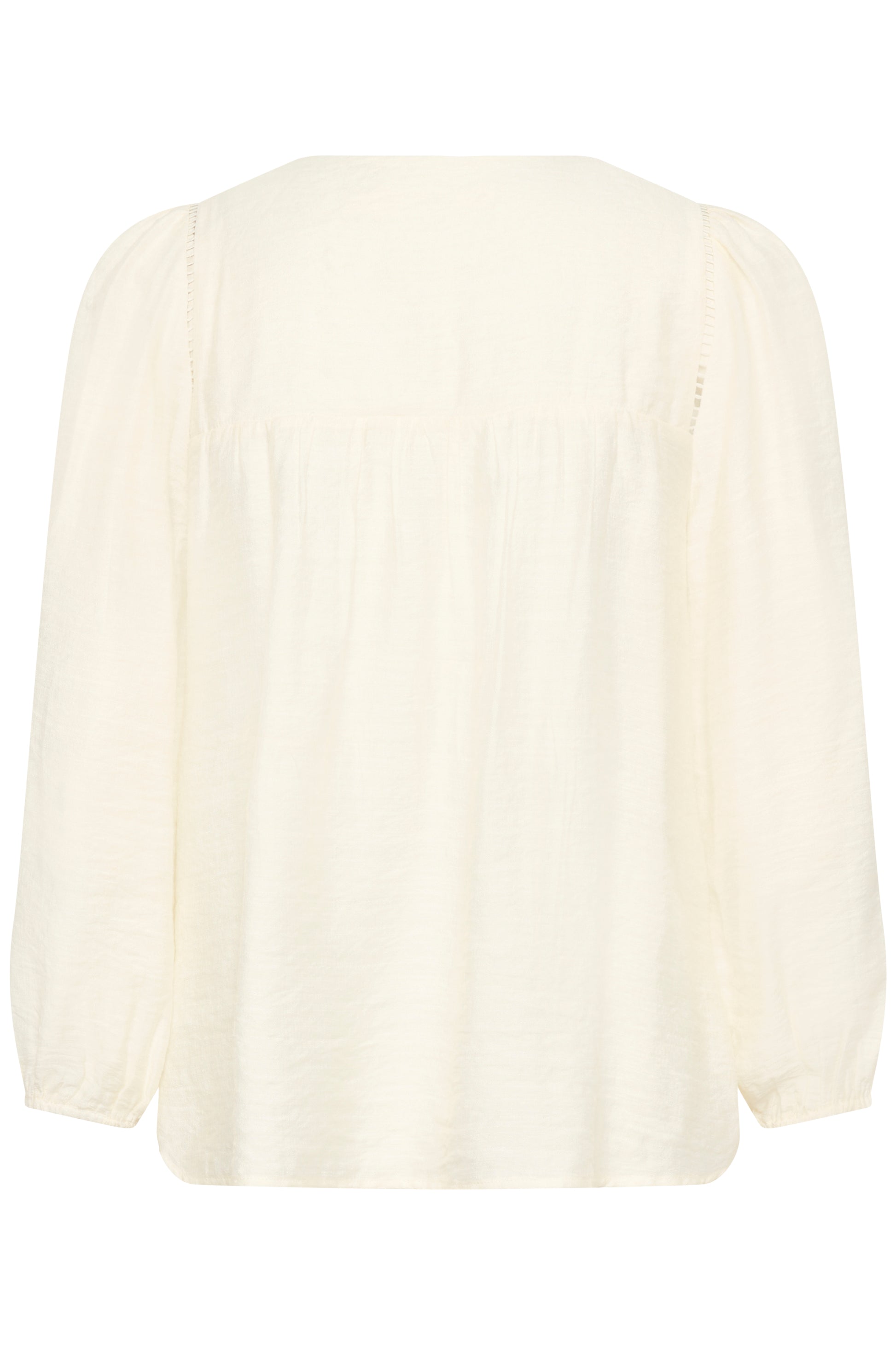 InWear Linnis white blouse with balloon sleeves on a white background