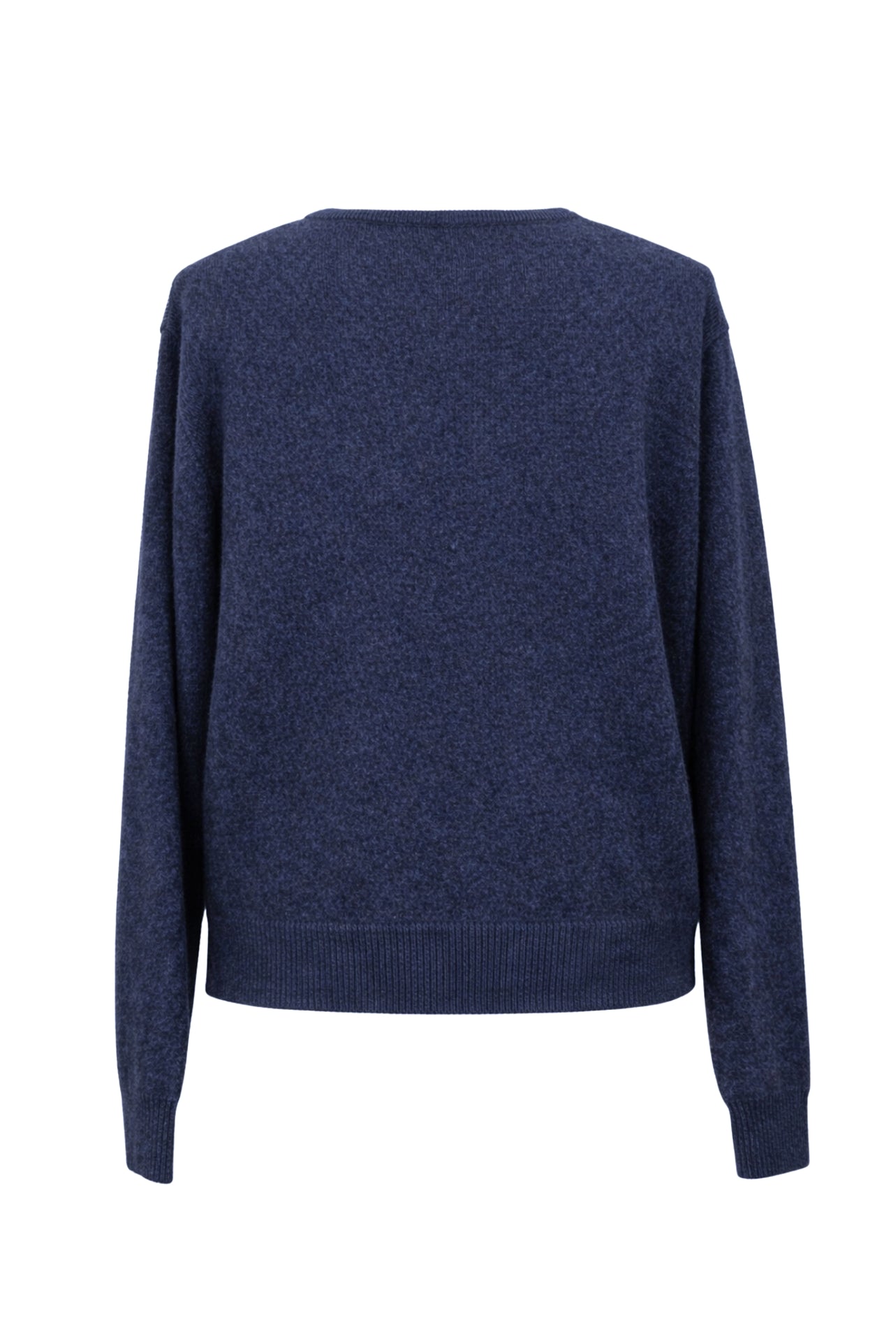 Lollys Laundry Rowe Knit Cardigan in Dark Navy with crew neckline and button fastening.
