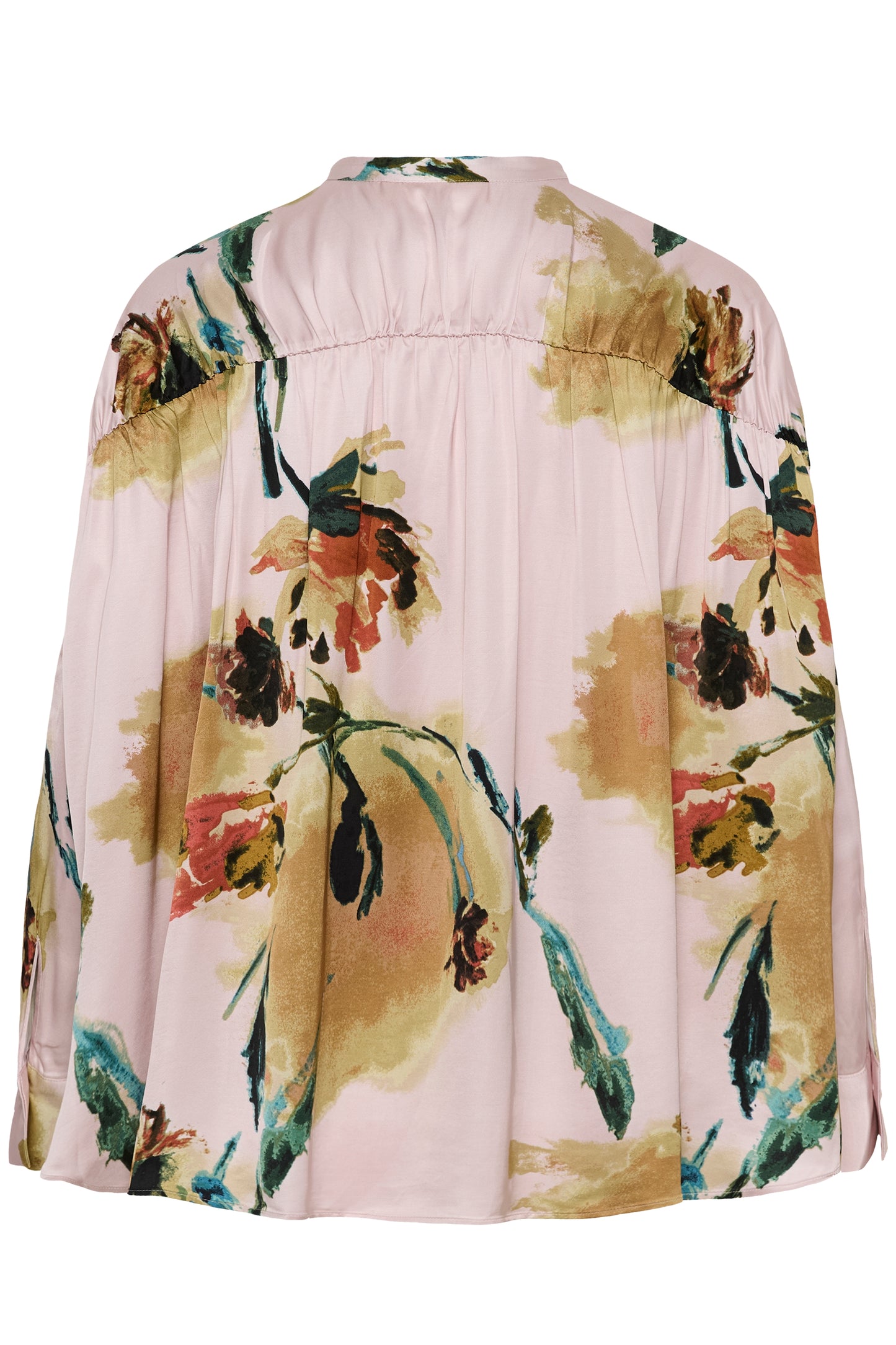InWear Meadow  Multi Print Pink Blouse with bold flowers and design in beige