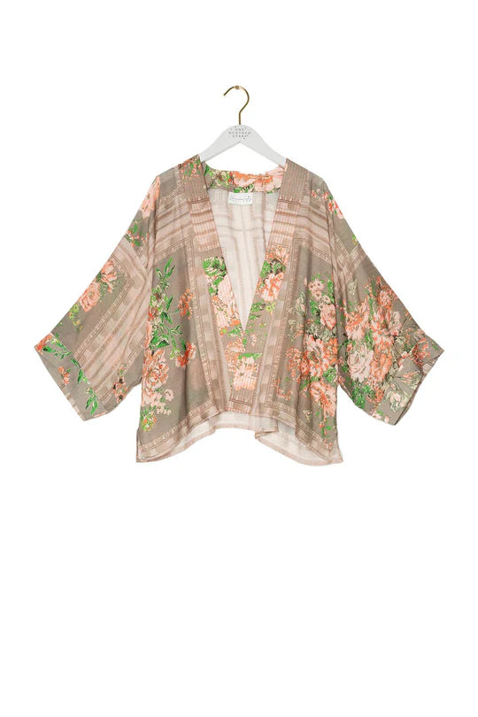 One Hundred Stars Neon Rose Kimono - Beige