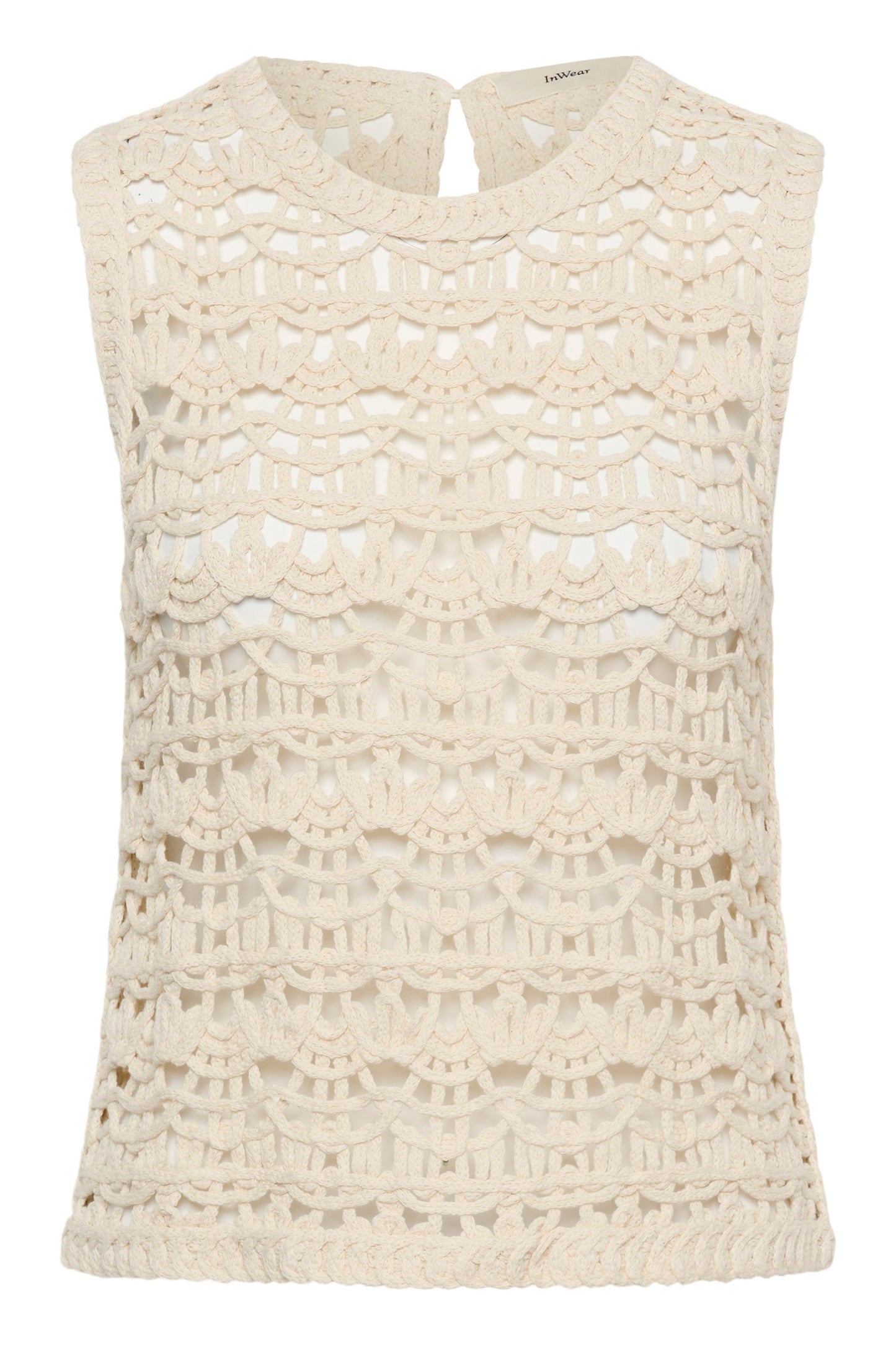 Nete Ecru crochet sleeveless top by InWear 