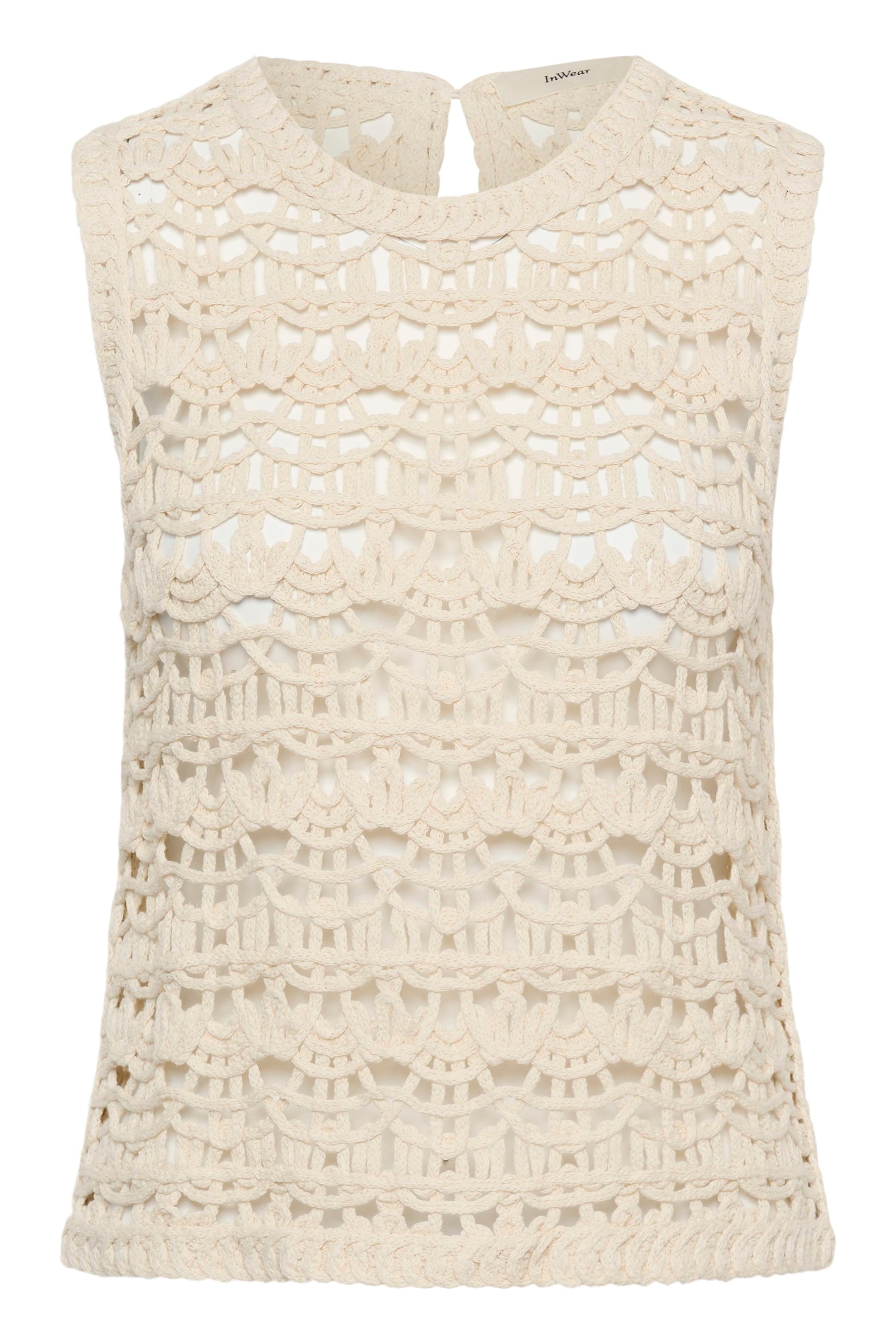 Nete Ecru crochet sleeveless top by InWear 