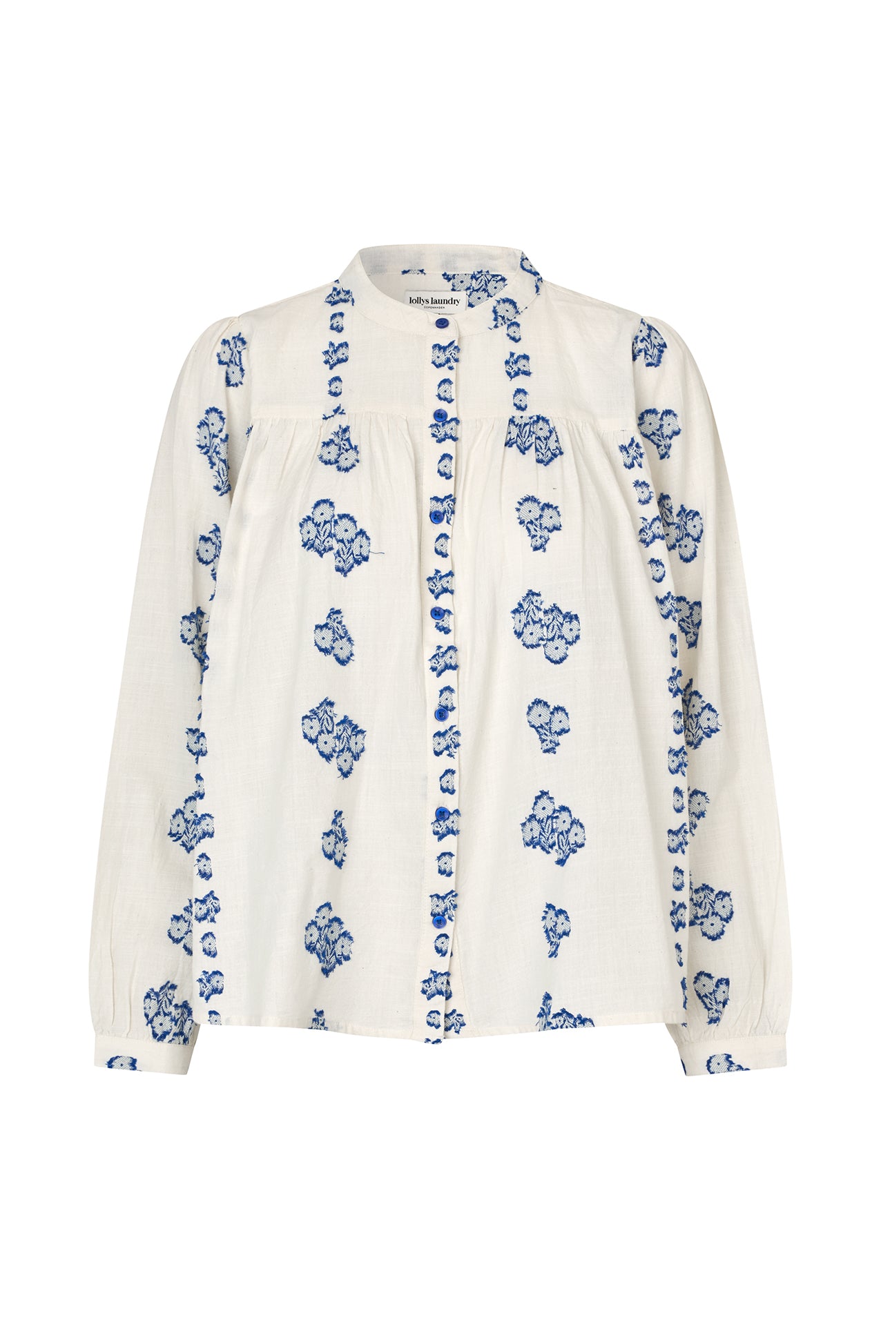Lollys Laundry Nicky Shirt in crème with blue flower details