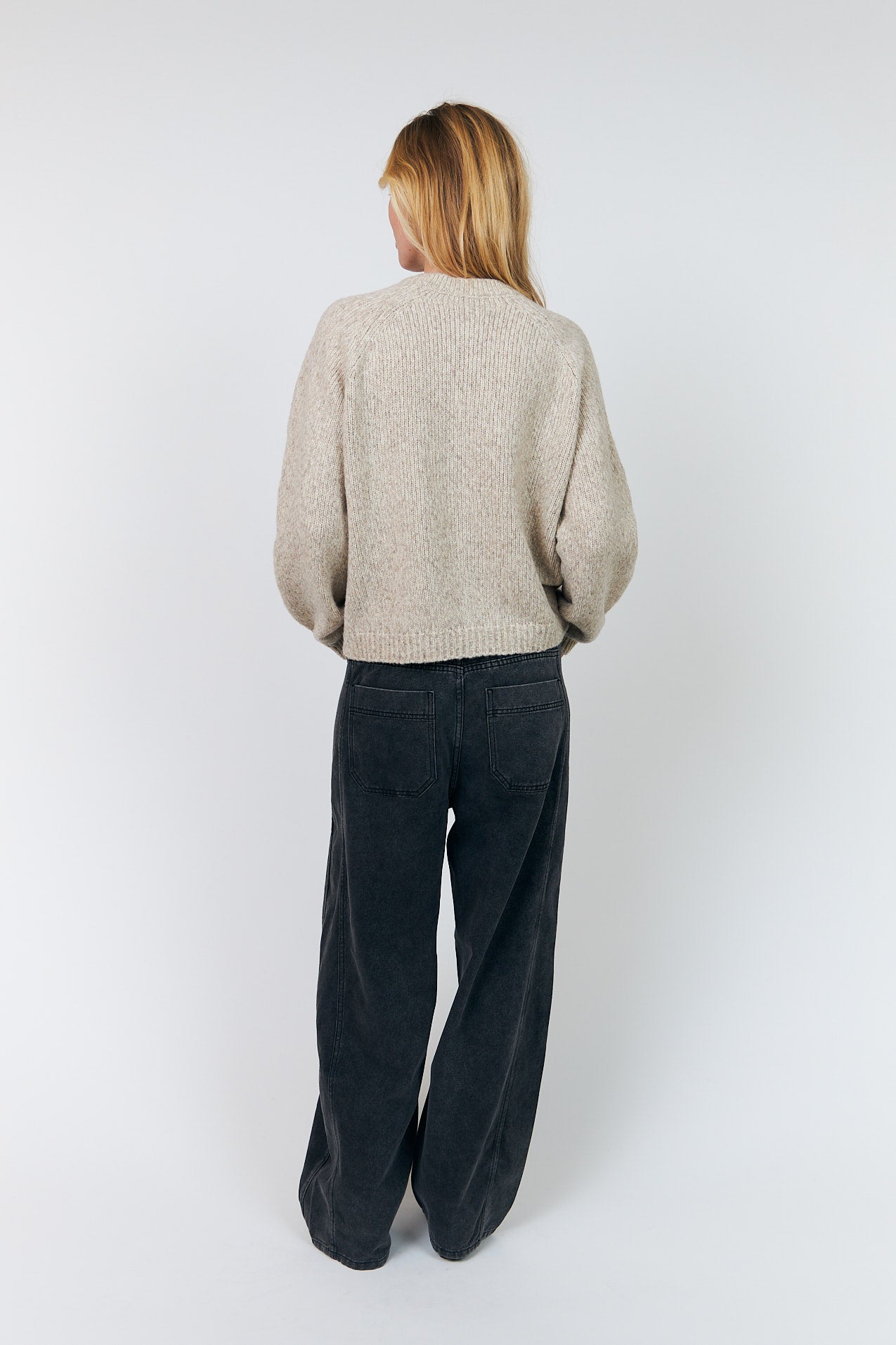 Lollys Laundry Nova Knit Cardigan in Creme with tortoiseshell buttons.