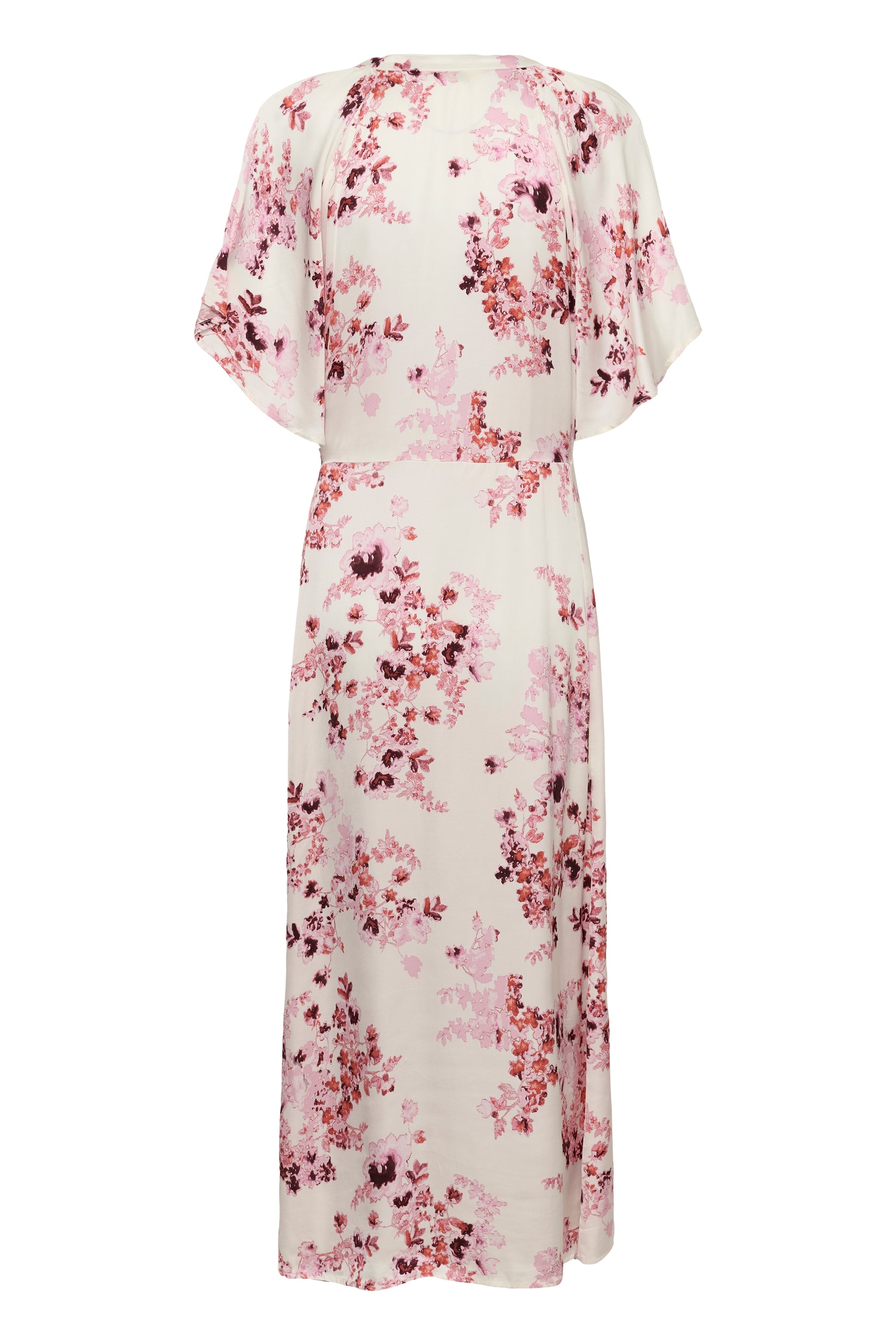  Part Two Alaja maxi white floral dress with pink flowers on it