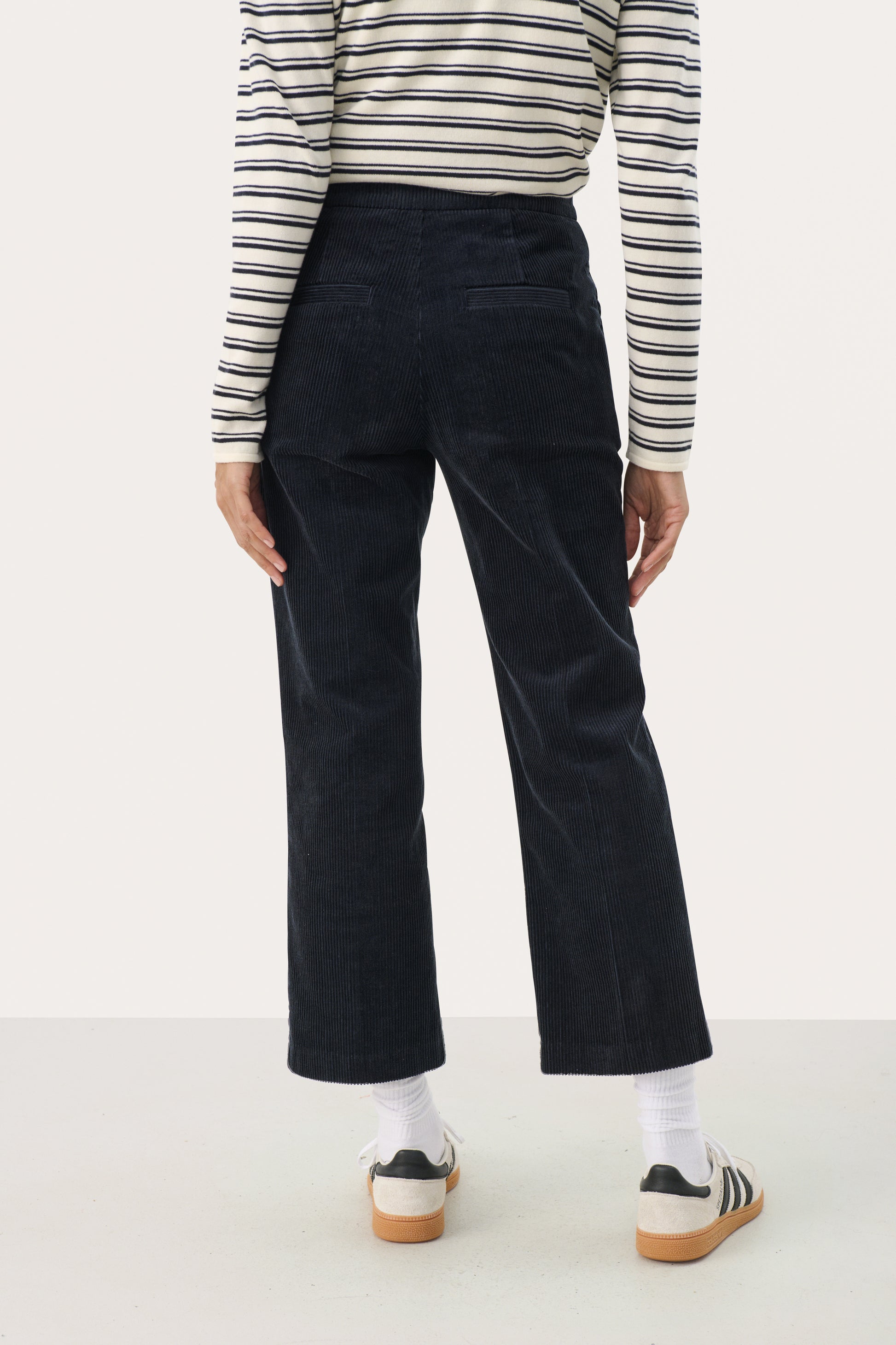 Part Two Mishas Corduroy  Trouser - Dark Navy 