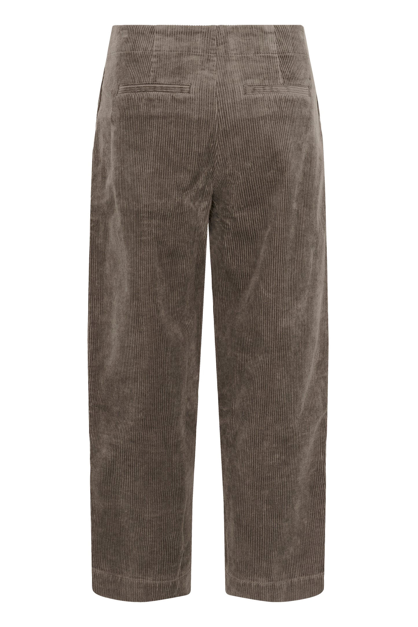 The falcon brown  part two netta cord pants, on a white background