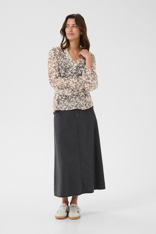 Part Two Sandi Blouse - Whitecap Grey Flower - 34-uk-8