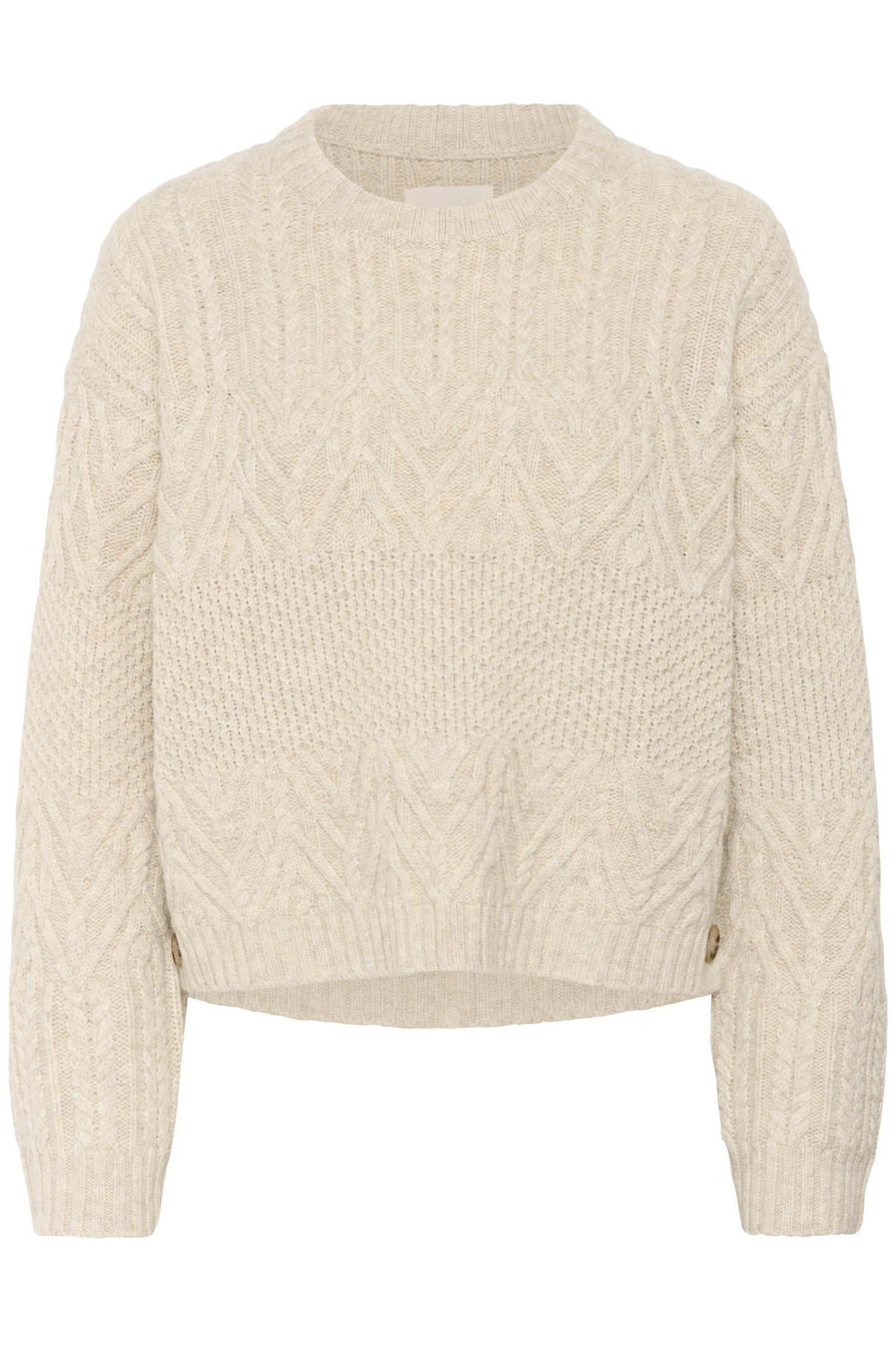 Part two sindy pullover in french oak colour.  View from the front