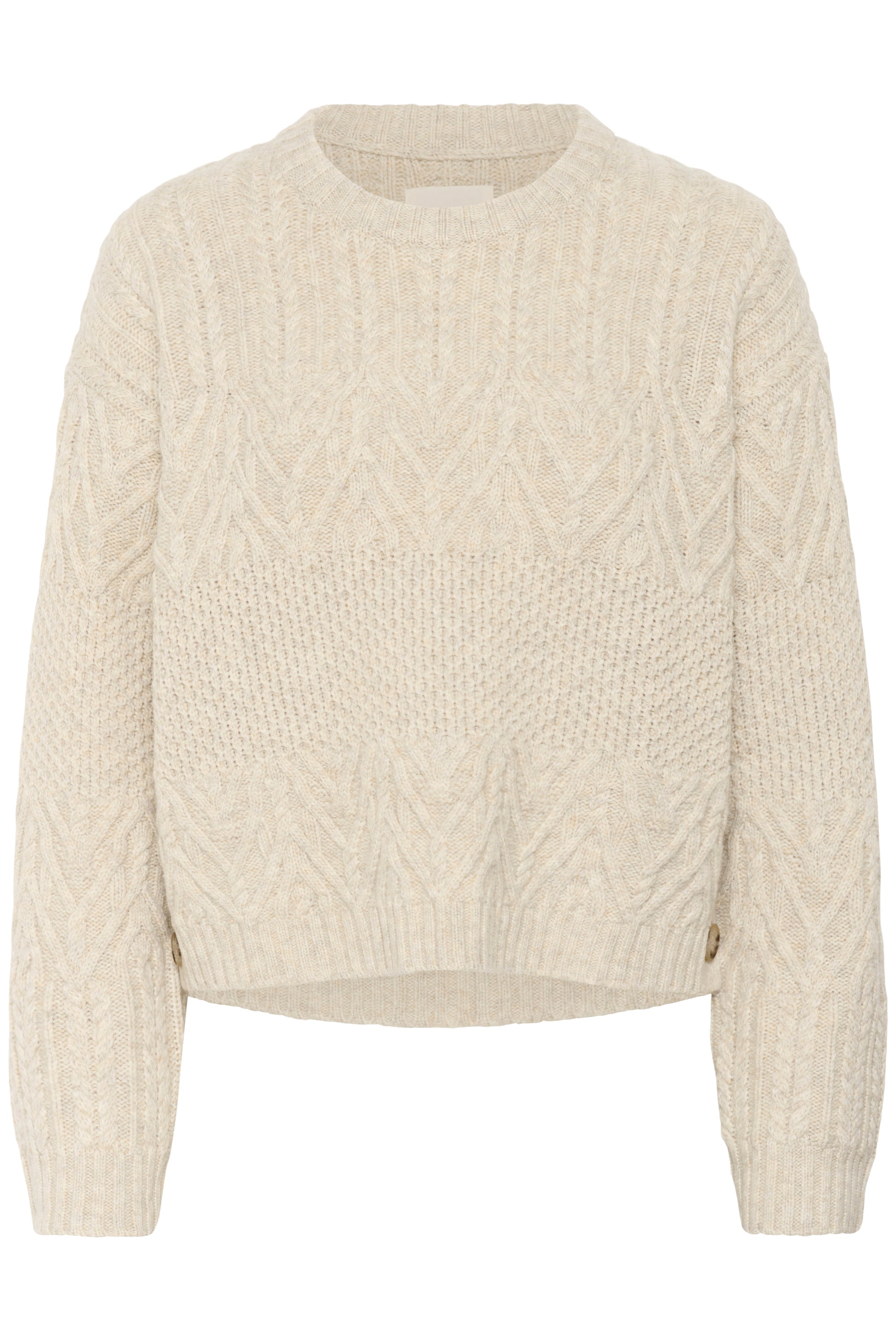 Part two sindy pullover in french oak colour.  View from the front