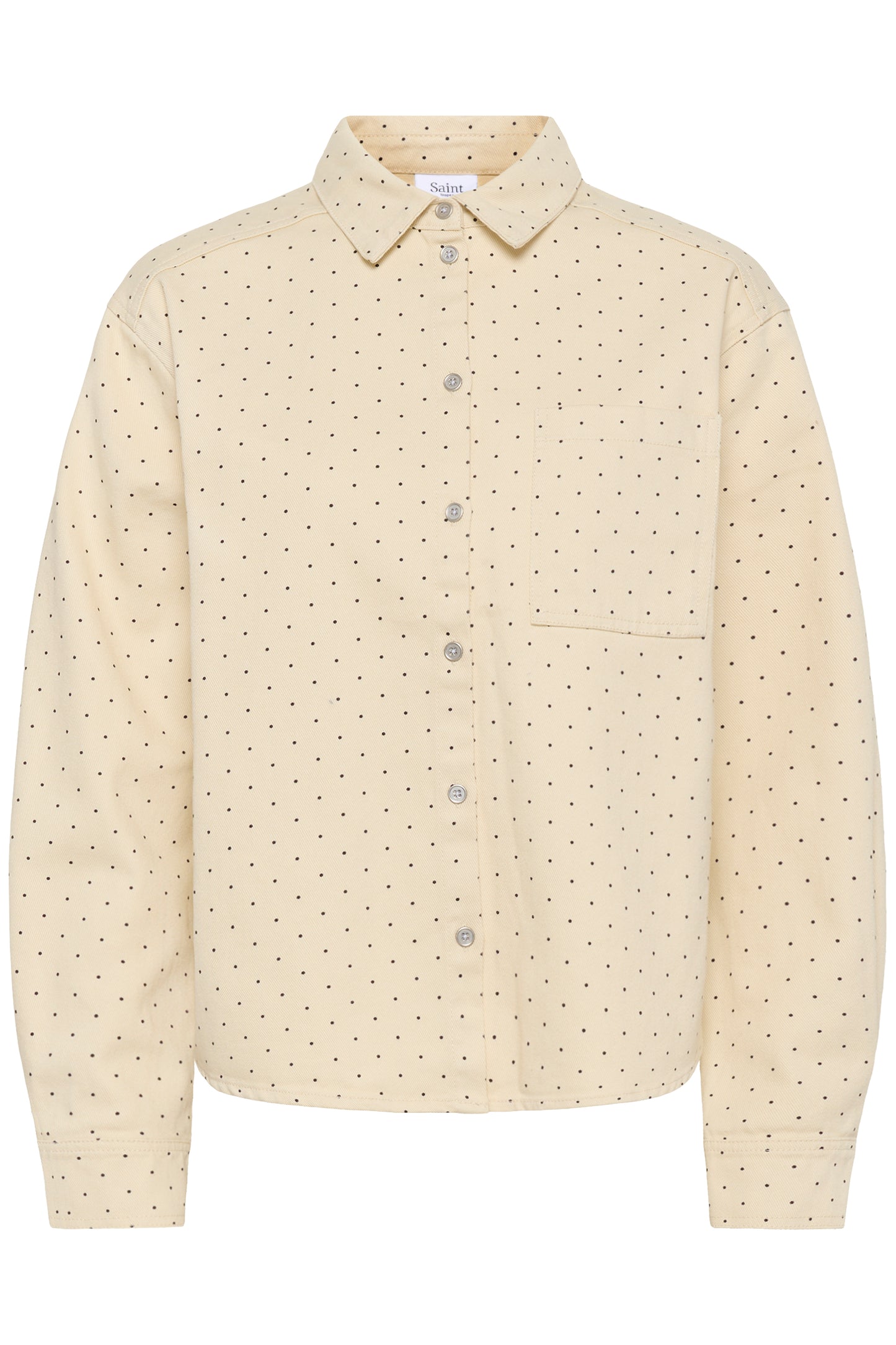 Saint Tropez Patricia beige polka dot shirt