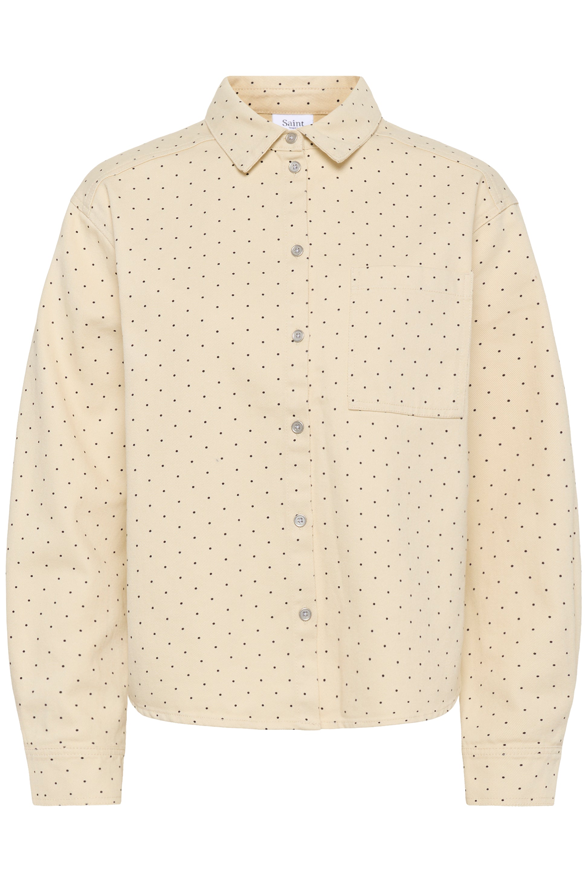 Saint Tropez Patricia beige polka dot shirt