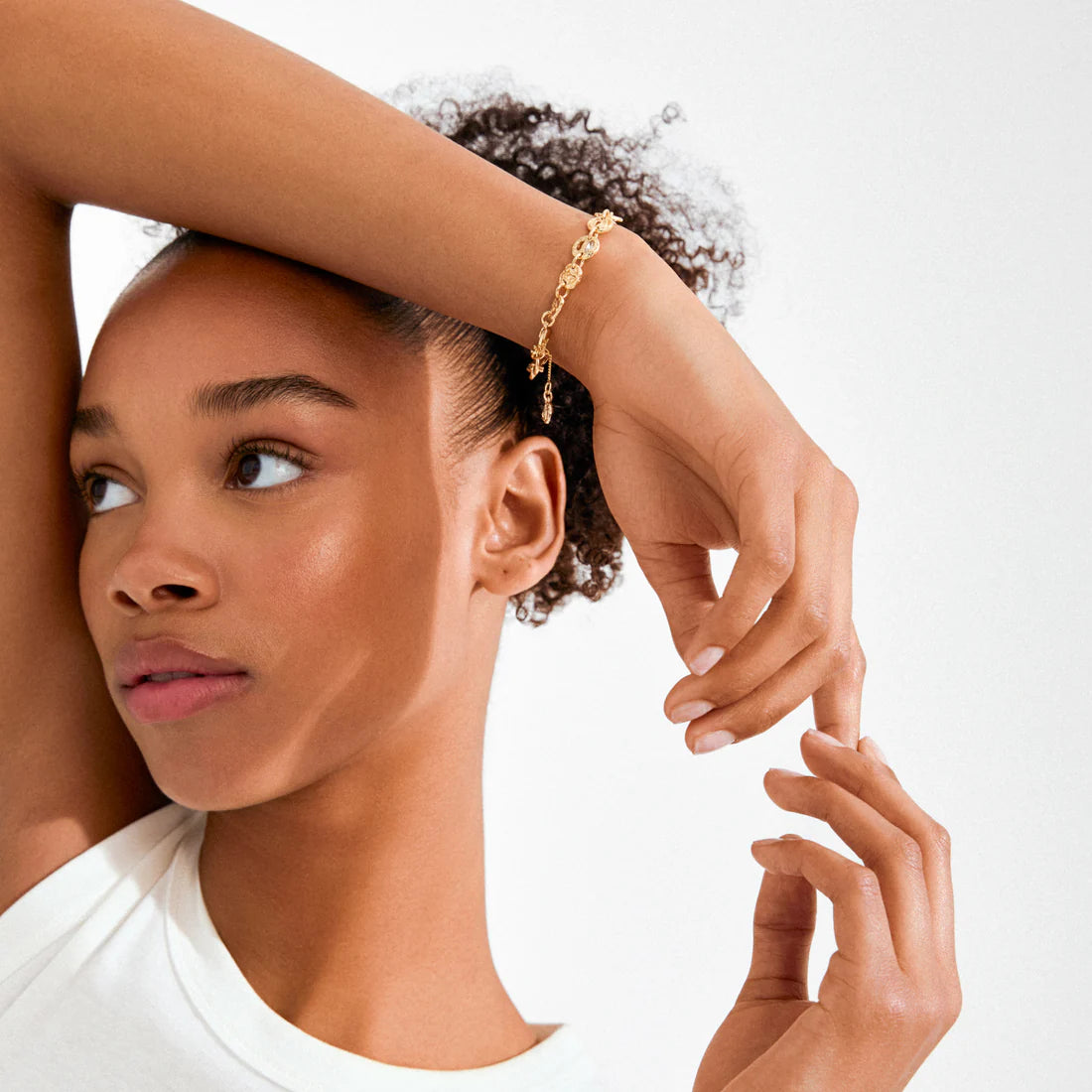 Pilgrim Fire Coin Bracelet Gold Plated