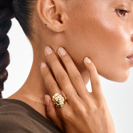 Pilgrim Gold Plated Haze Ring on Model