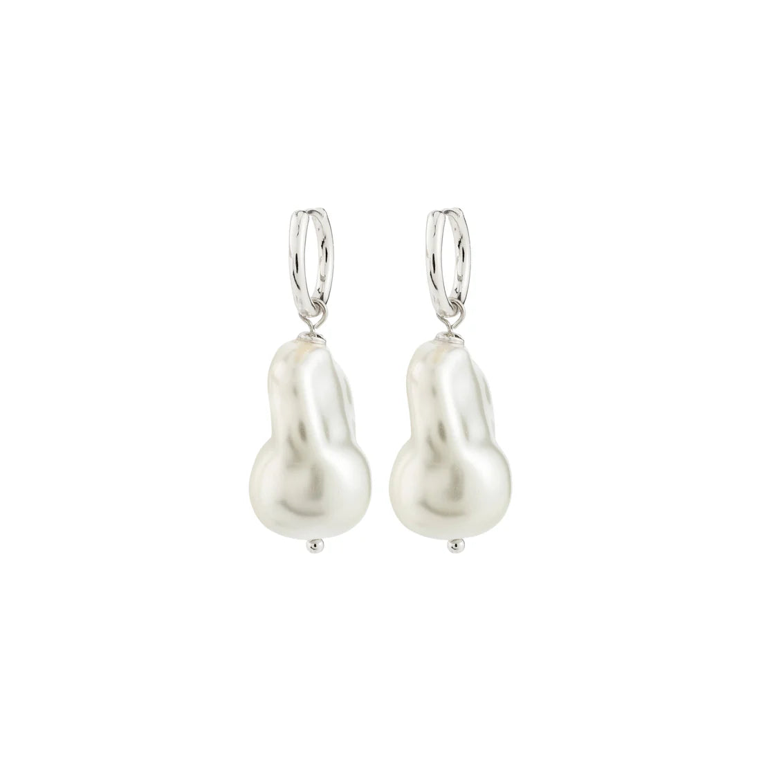 Pilgrim Radley Silver Plated Pearl Earrings on model