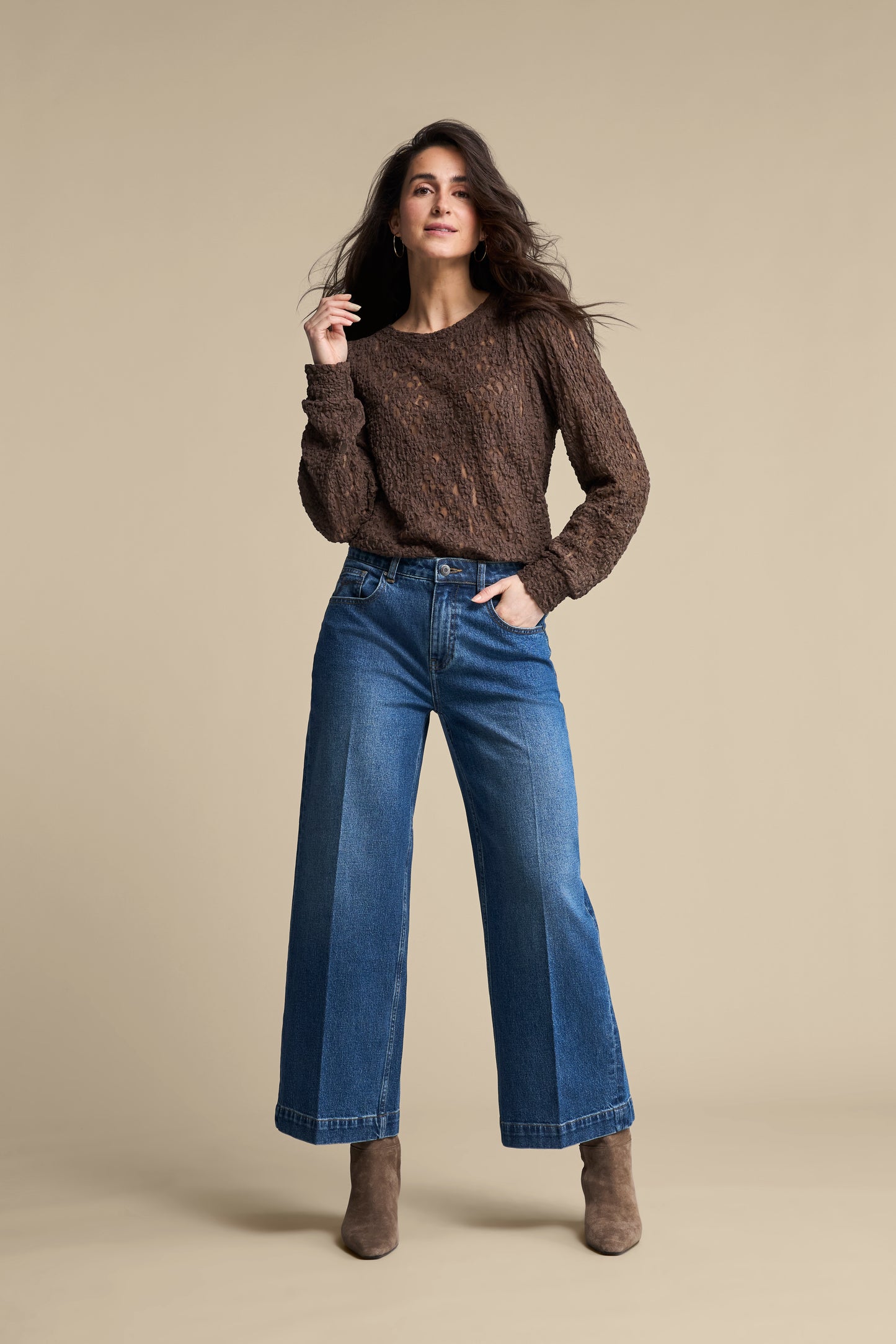 Red Button Bonnie Jeans - Dark Stone Used