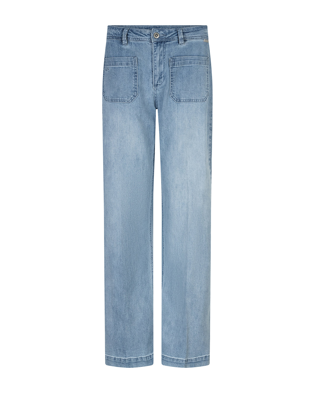 Red Button Colette Jeans in White Bleach front view