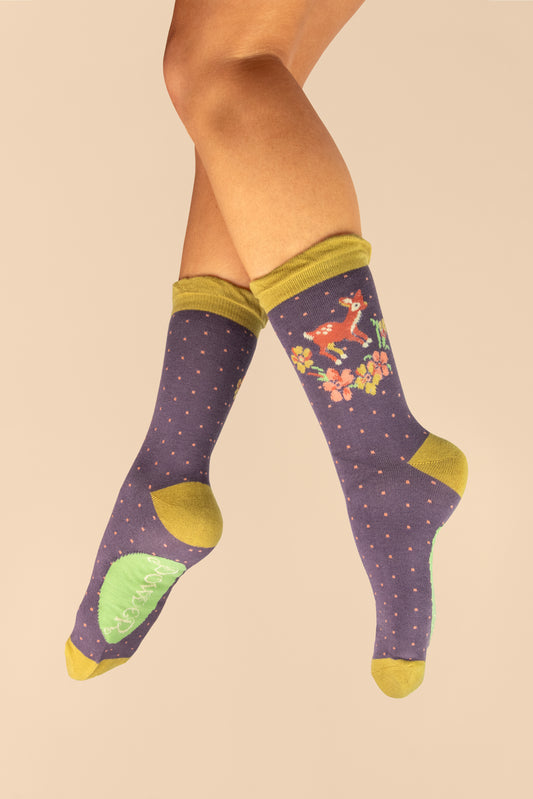 Powder Ankle Socks - Vintage Fawn