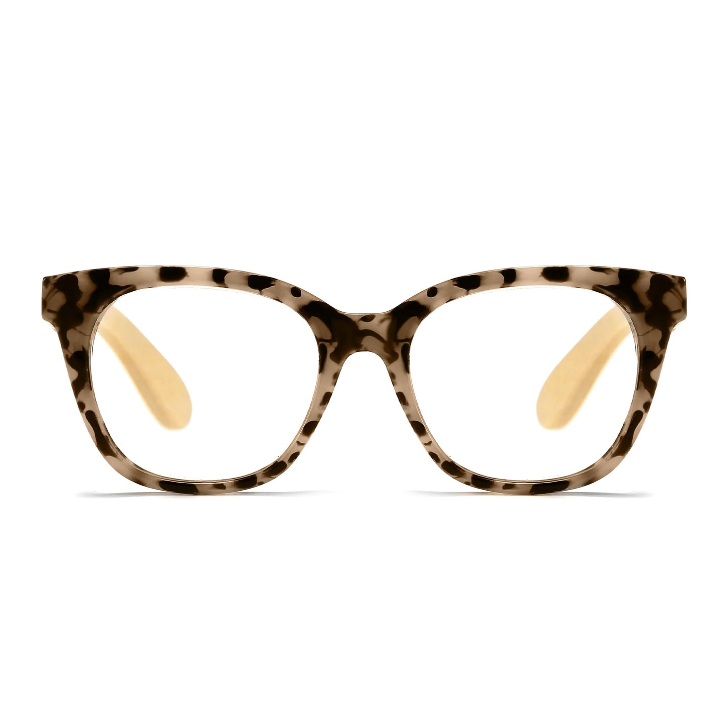 SOEK Lila Grace Ivory Tortoiseshell Readers with wooden arms