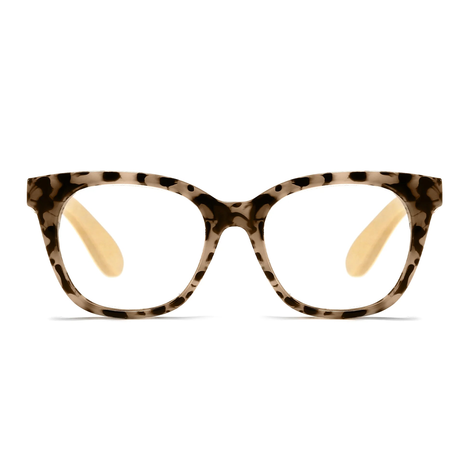 SOEK Lila Grace Ivory Tortoiseshell Readers with wooden arms