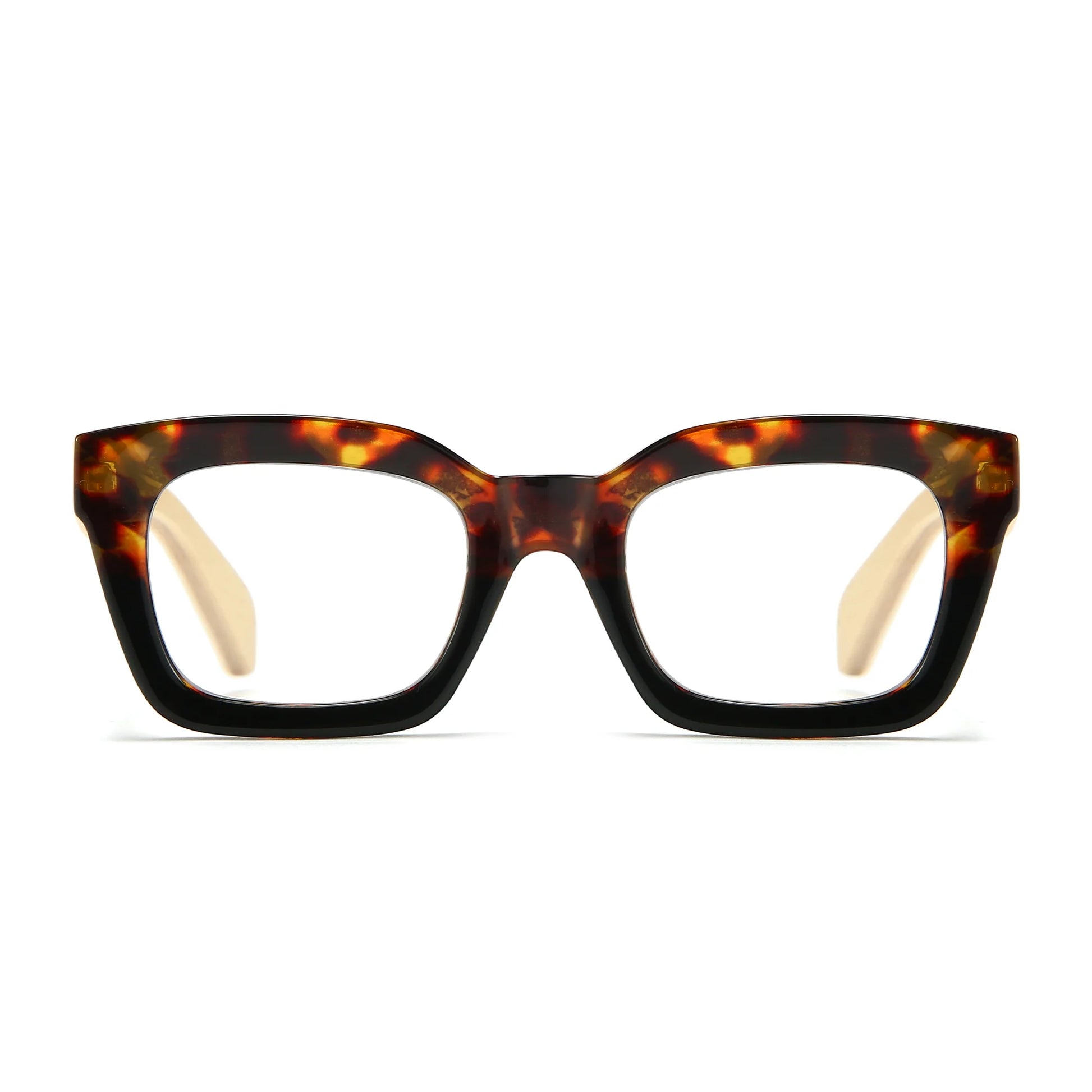 SOEK Zahara Toffee  Tortoiseshell Readers with wooden arms
