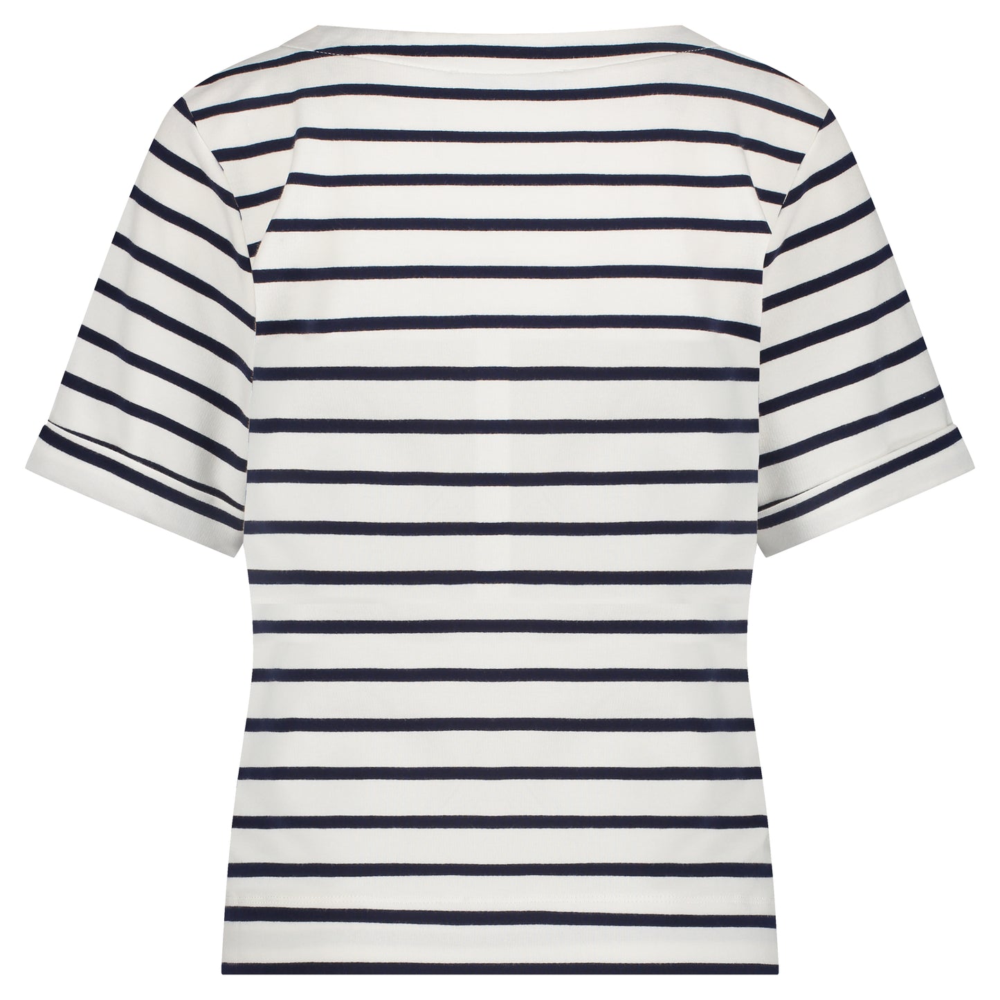 Red Button Terry Stripe T-Shirt