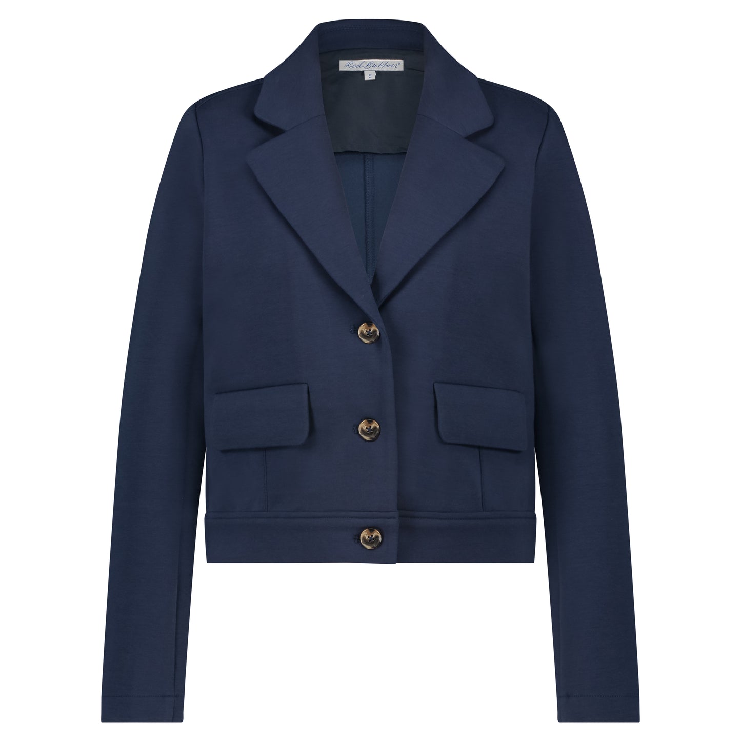 Red Button Skipper Scuba Jacket - Midnight Blue